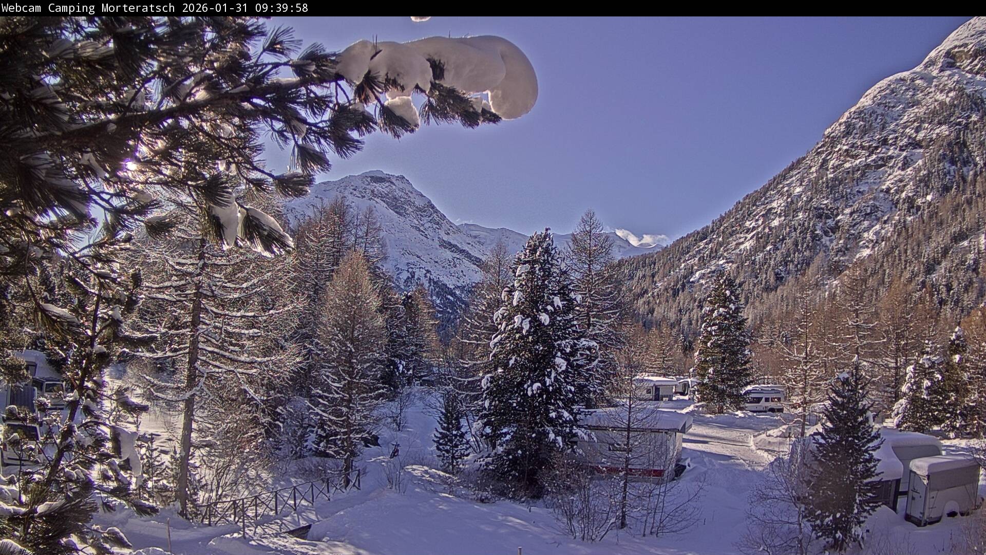 Archived image Webcam Morteratsch camping area, Engadin