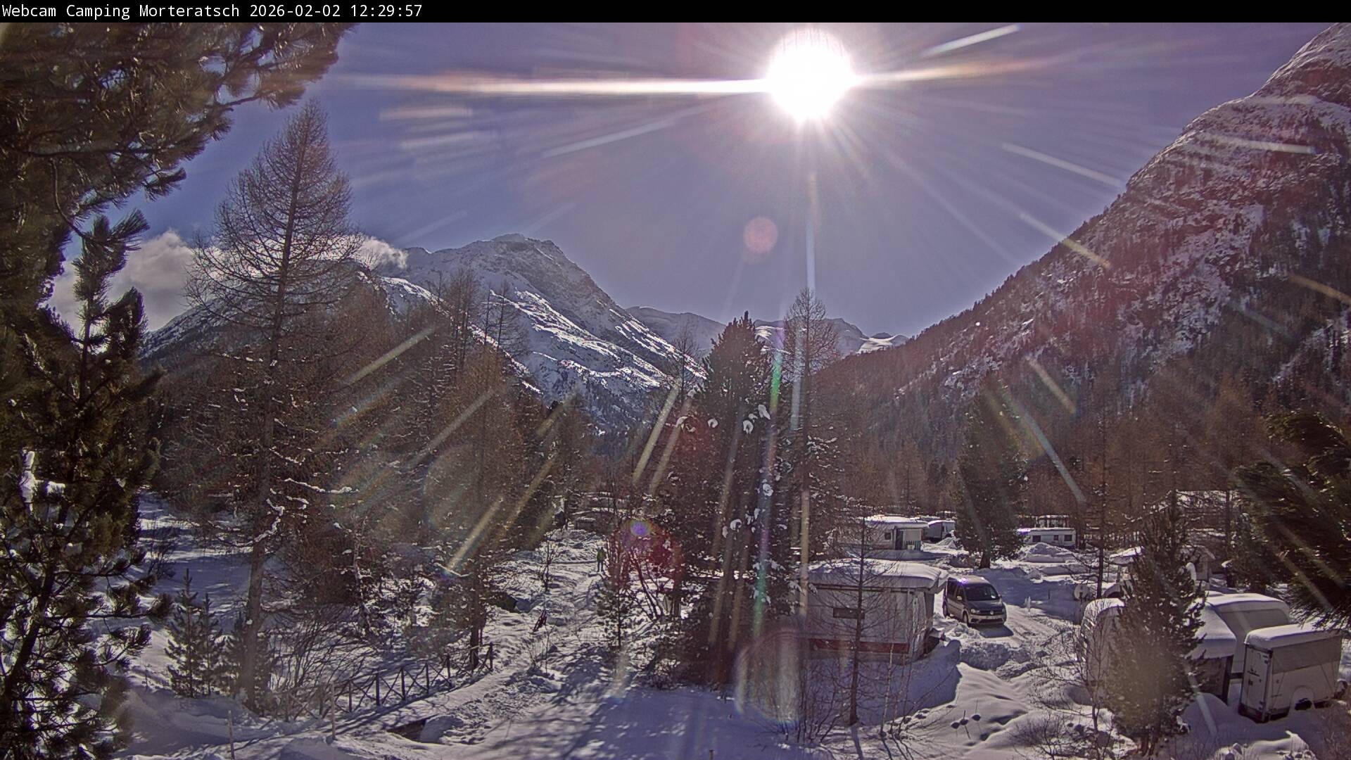 Archiv Foto Webcam Blick Campingplatz Morteratsch