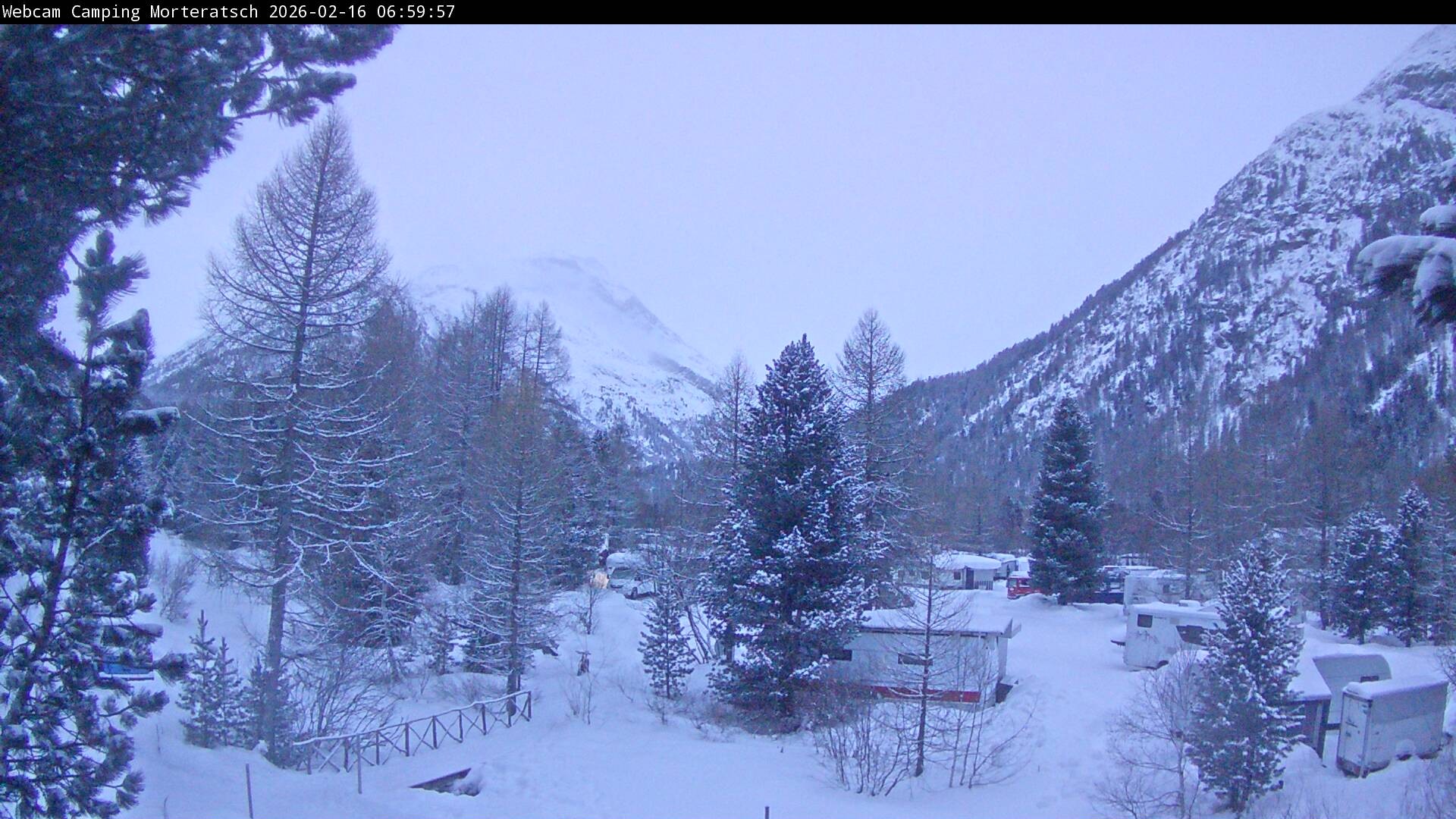 Archiv Foto Webcam Blick Campingplatz Morteratsch