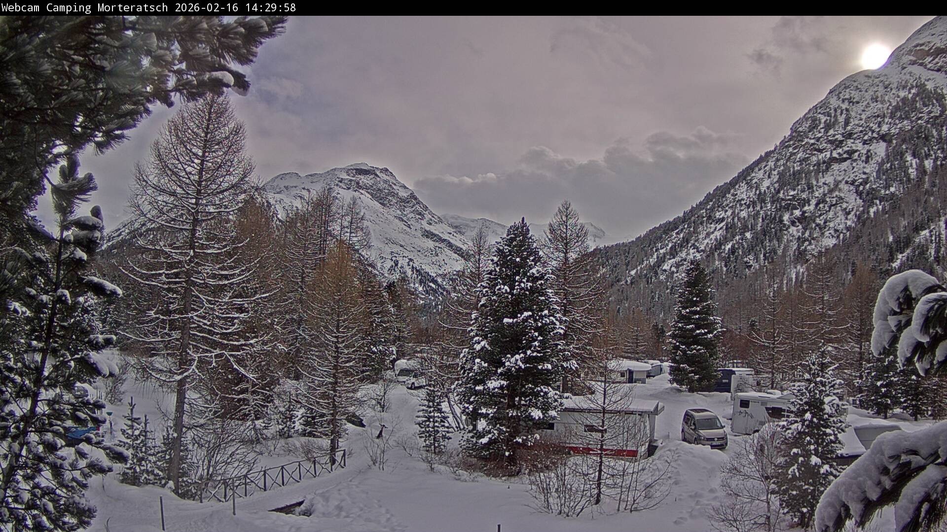 Archiv Foto Webcam Blick Campingplatz Morteratsch