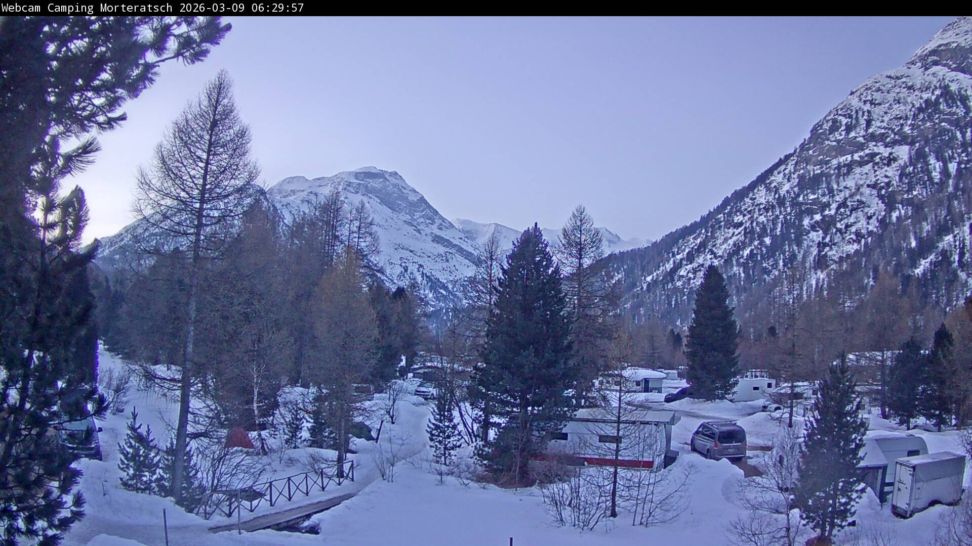 Archiv Foto Webcam Blick Campingplatz Morteratsch