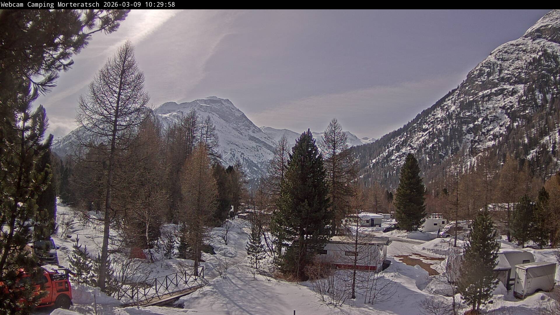Archiv Foto Webcam Blick Campingplatz Morteratsch