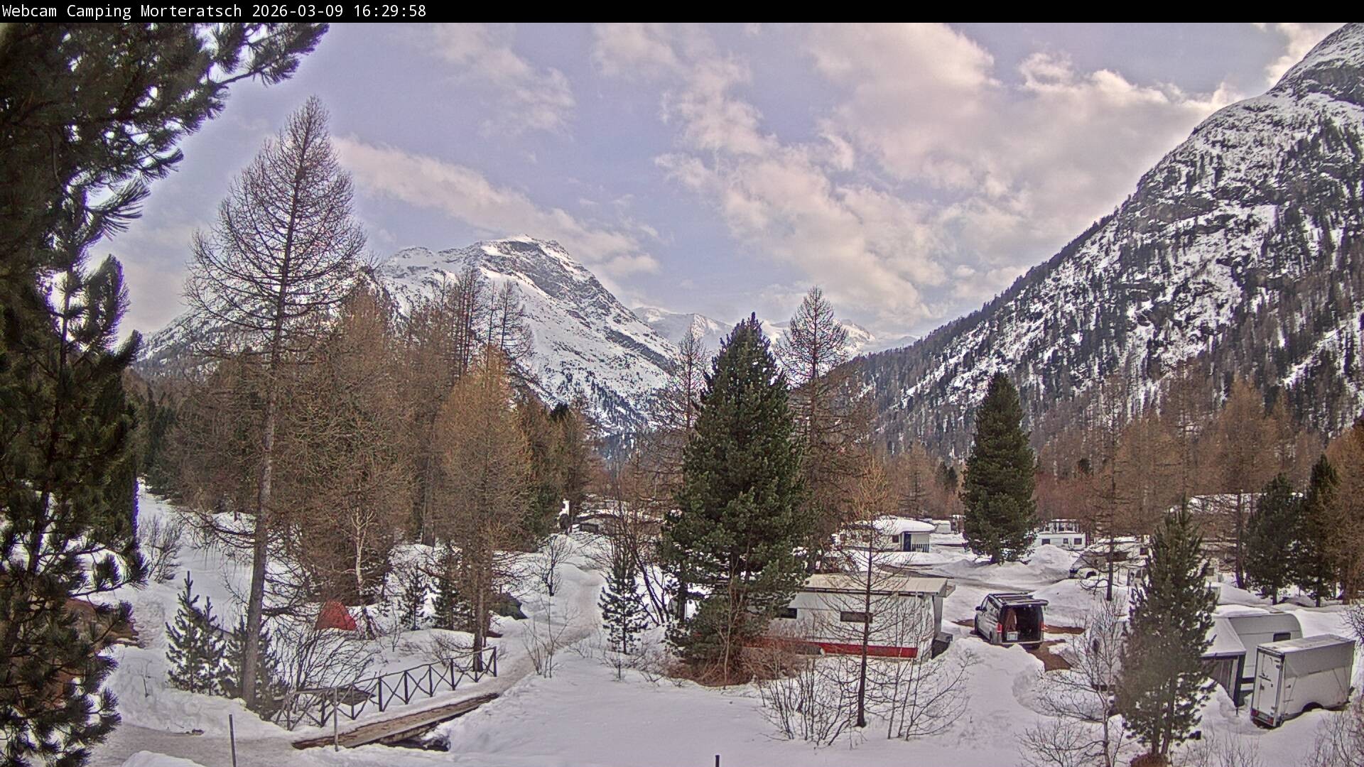 Archiv Foto Webcam Blick Campingplatz Morteratsch