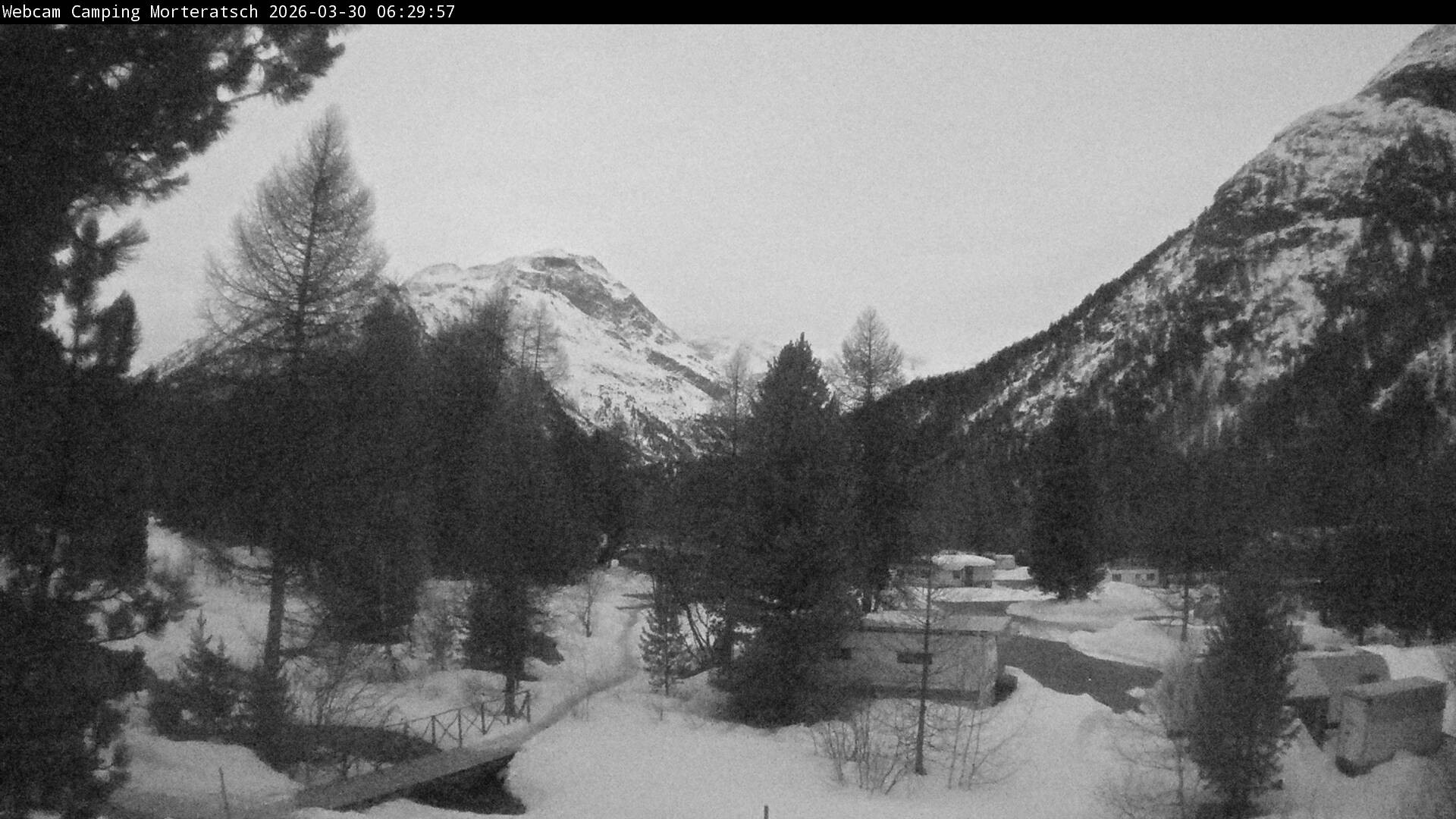 Archiv Foto Webcam Blick Campingplatz Morteratsch