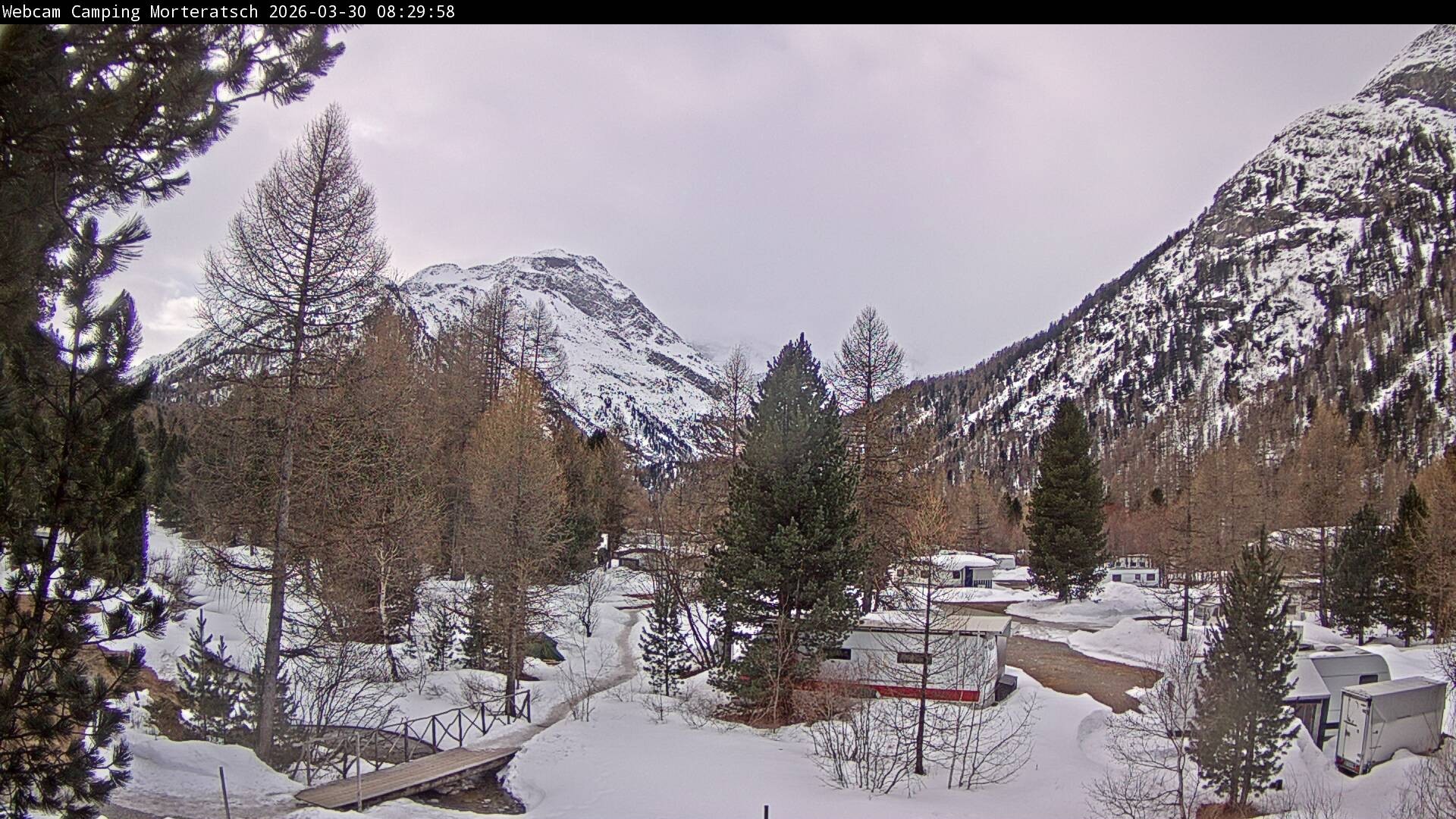 Archiv Foto Webcam Blick Campingplatz Morteratsch