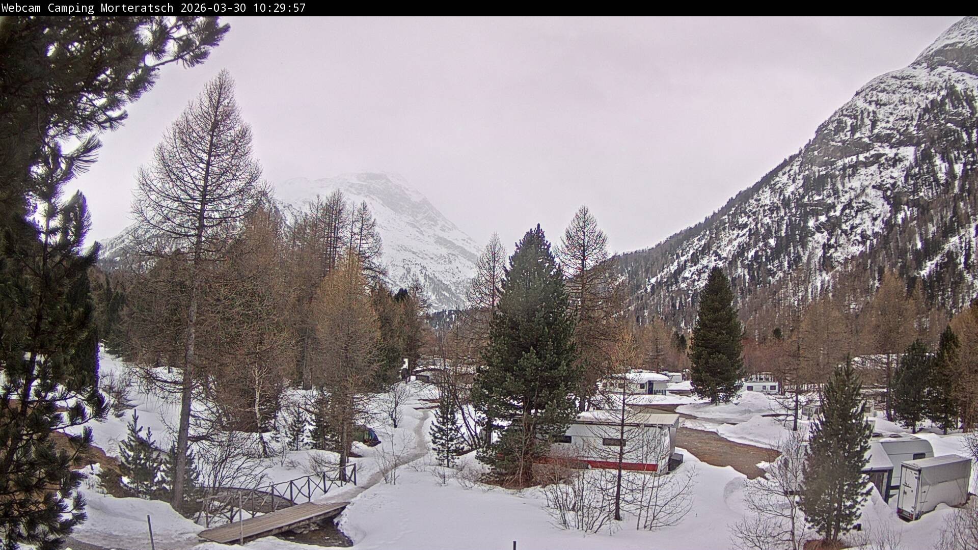 Archiv Foto Webcam Blick Campingplatz Morteratsch