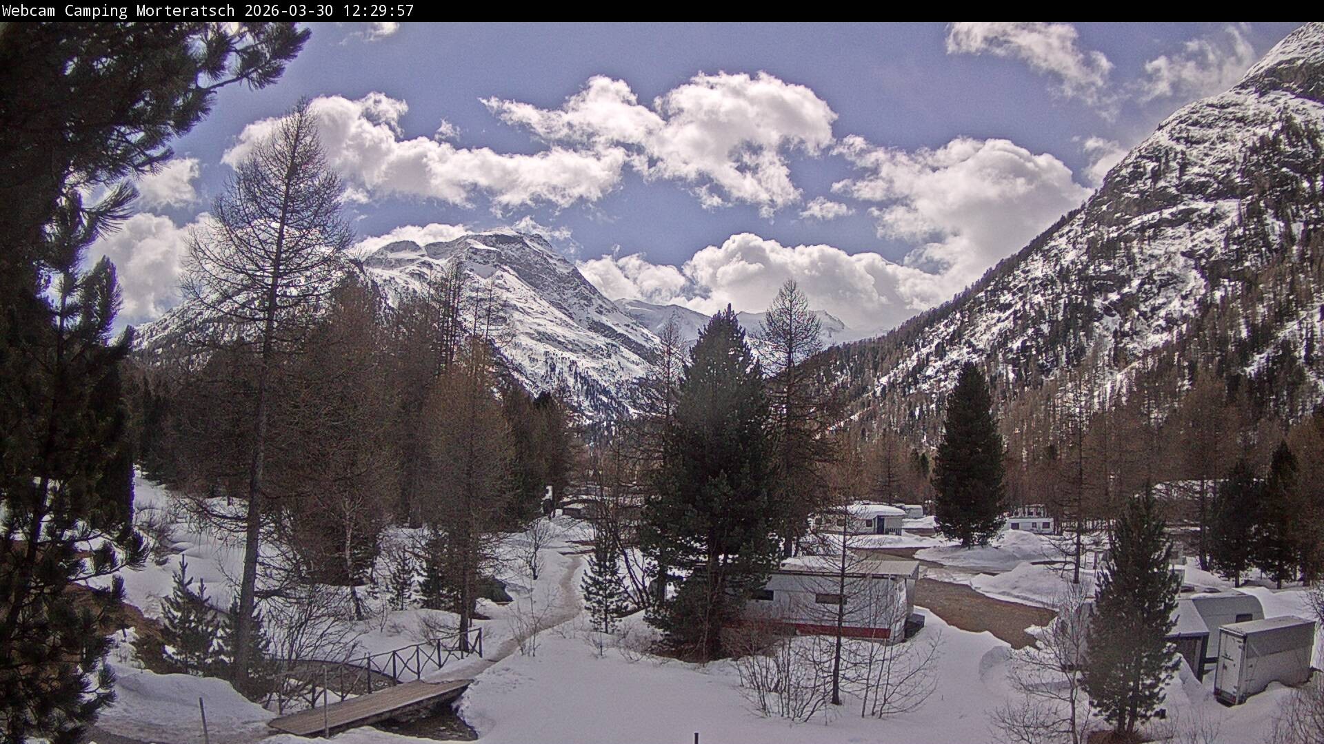 Archiv Foto Webcam Blick Campingplatz Morteratsch