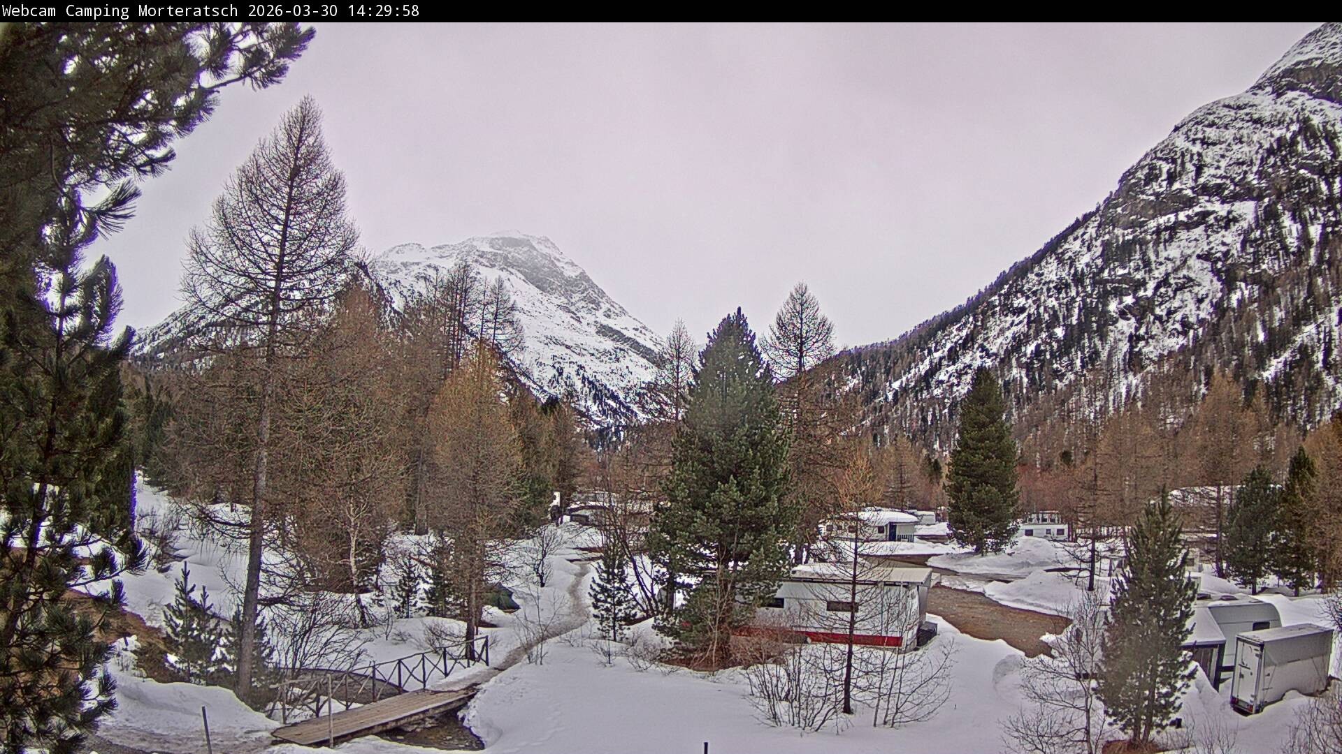 Archiv Foto Webcam Blick Campingplatz Morteratsch