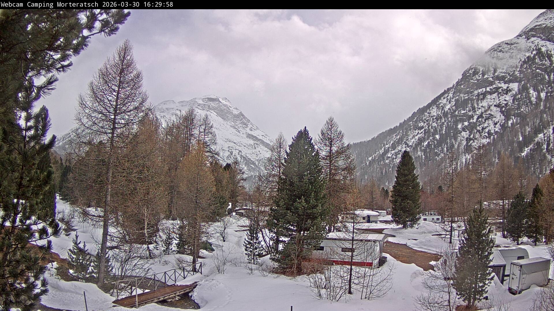 Archiv Foto Webcam Blick Campingplatz Morteratsch