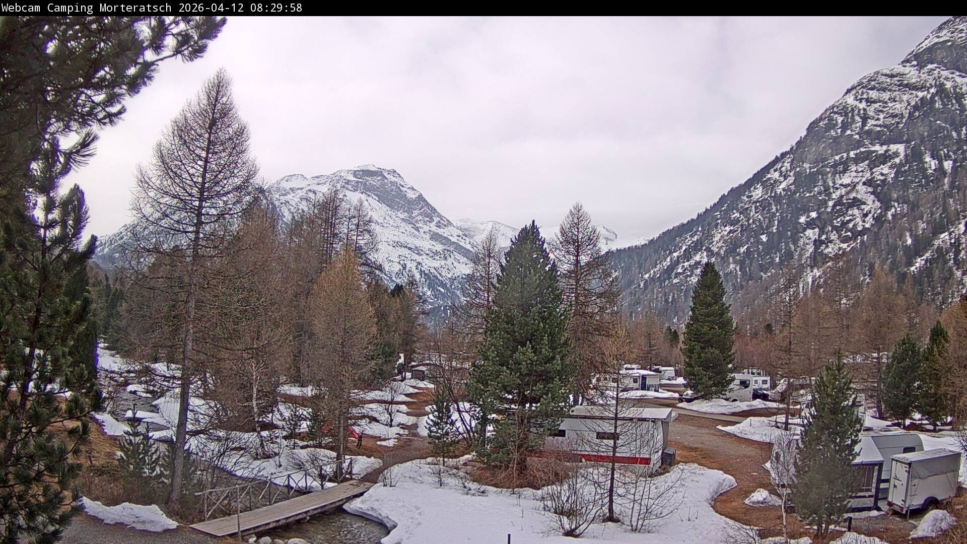 Archiv Foto Webcam Blick Campingplatz Morteratsch