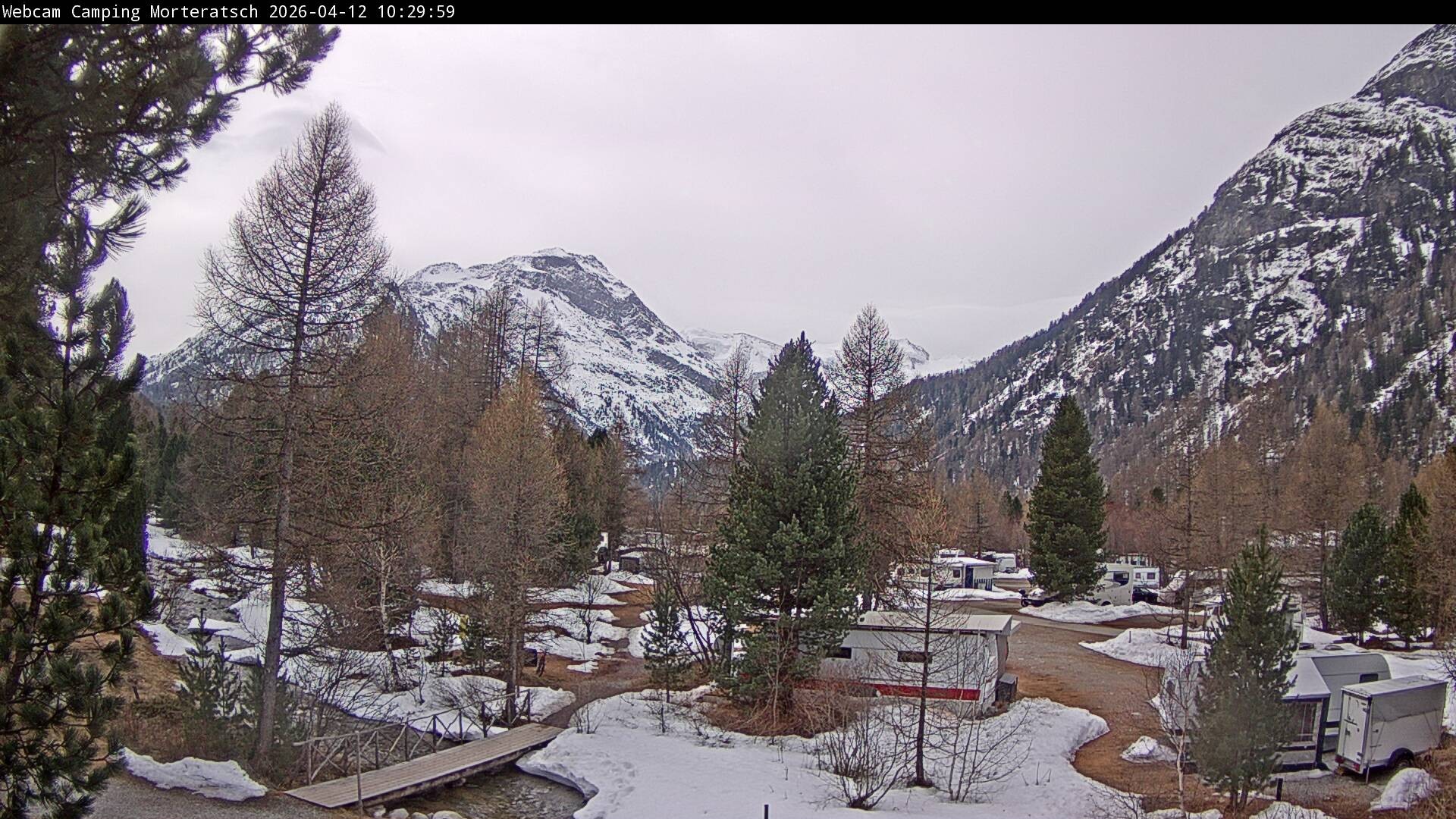 Archiv Foto Webcam Blick Campingplatz Morteratsch