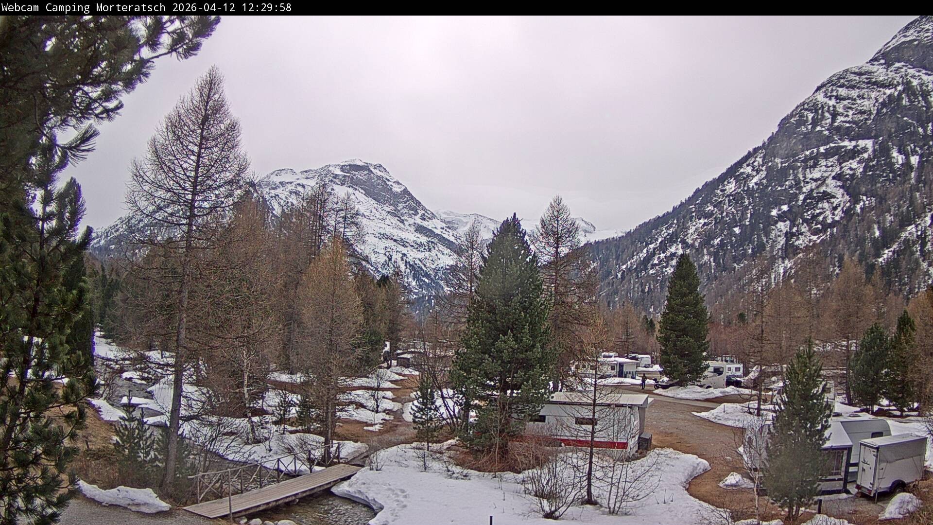 Archiv Foto Webcam Blick Campingplatz Morteratsch