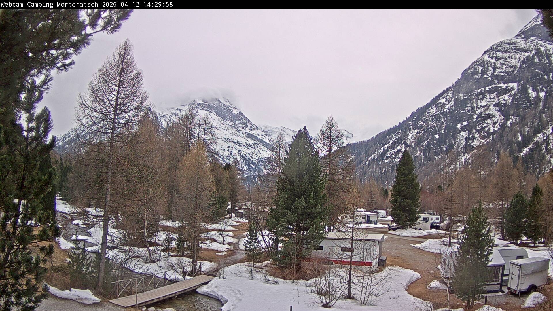 Archiv Foto Webcam Blick Campingplatz Morteratsch