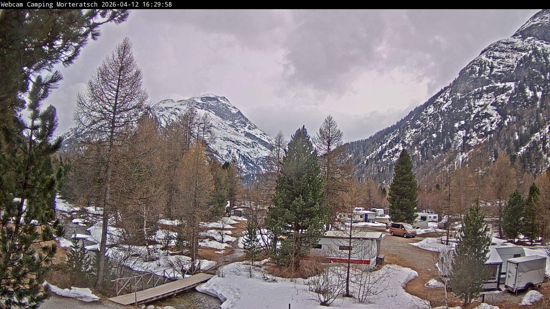 Archiv Foto Webcam Blick Campingplatz Morteratsch