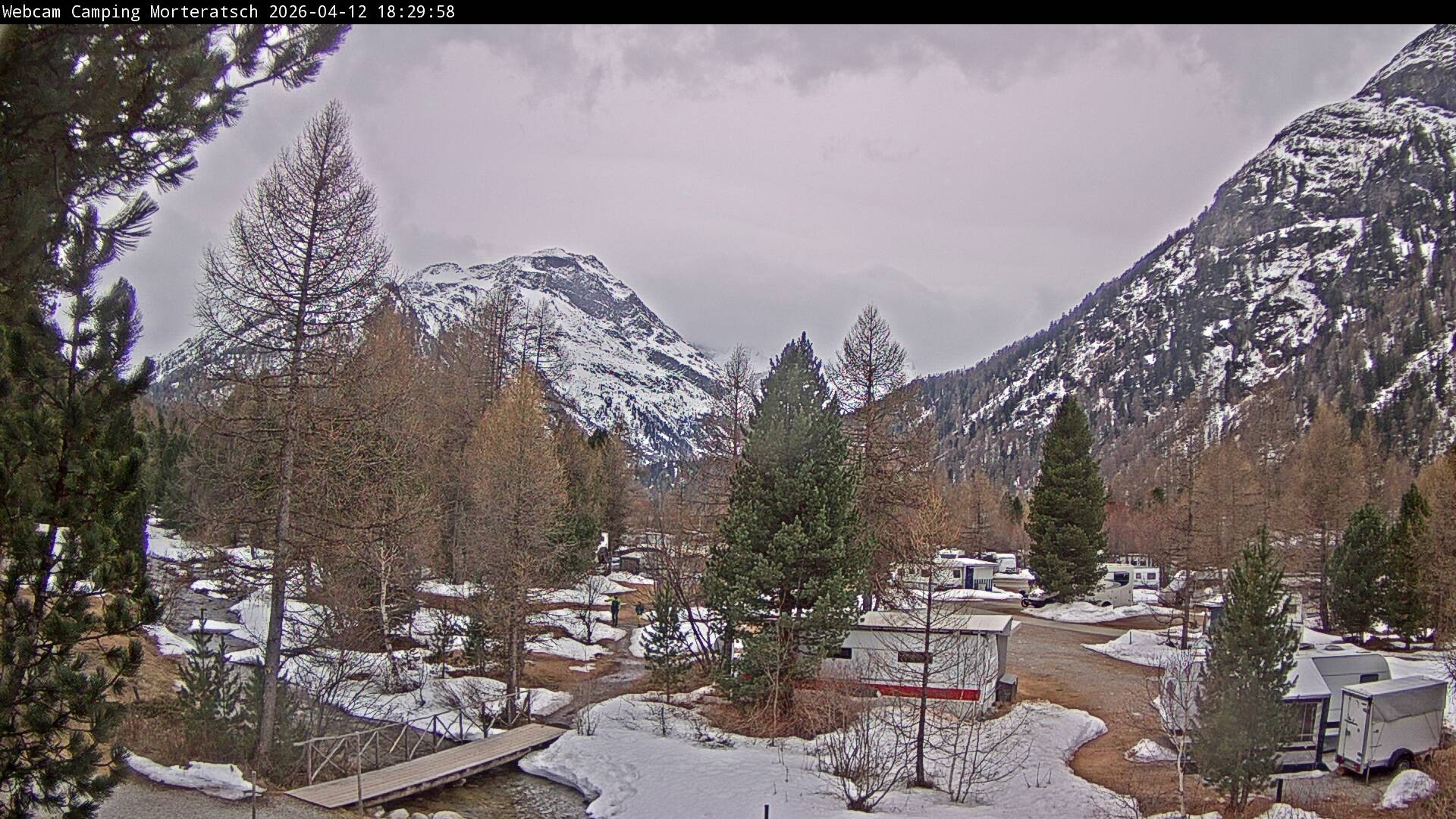 Archiv Foto Webcam Blick Campingplatz Morteratsch