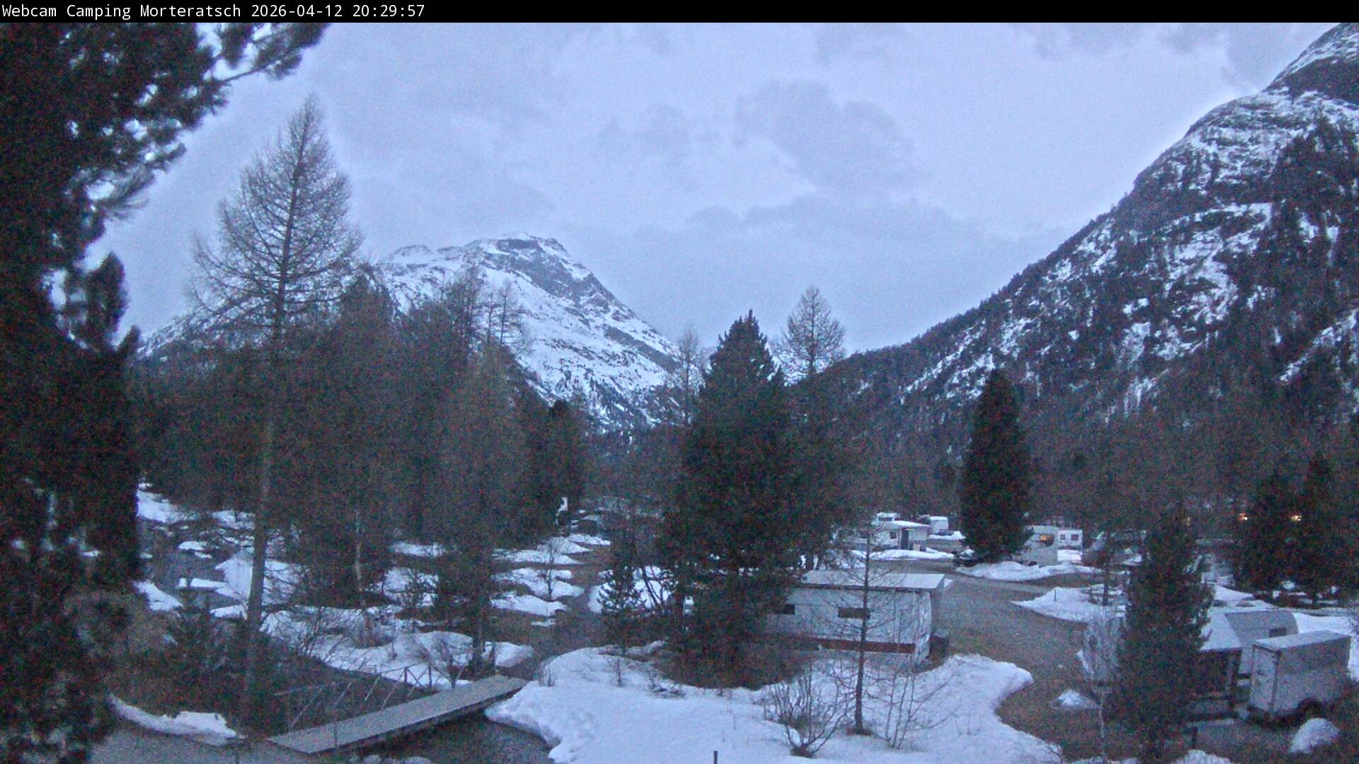 Archiv Foto Webcam Blick Campingplatz Morteratsch