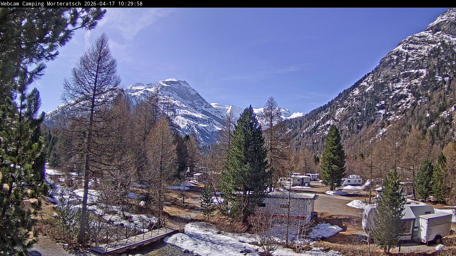 Archived image Webcam Morteratsch camping area, Engadin