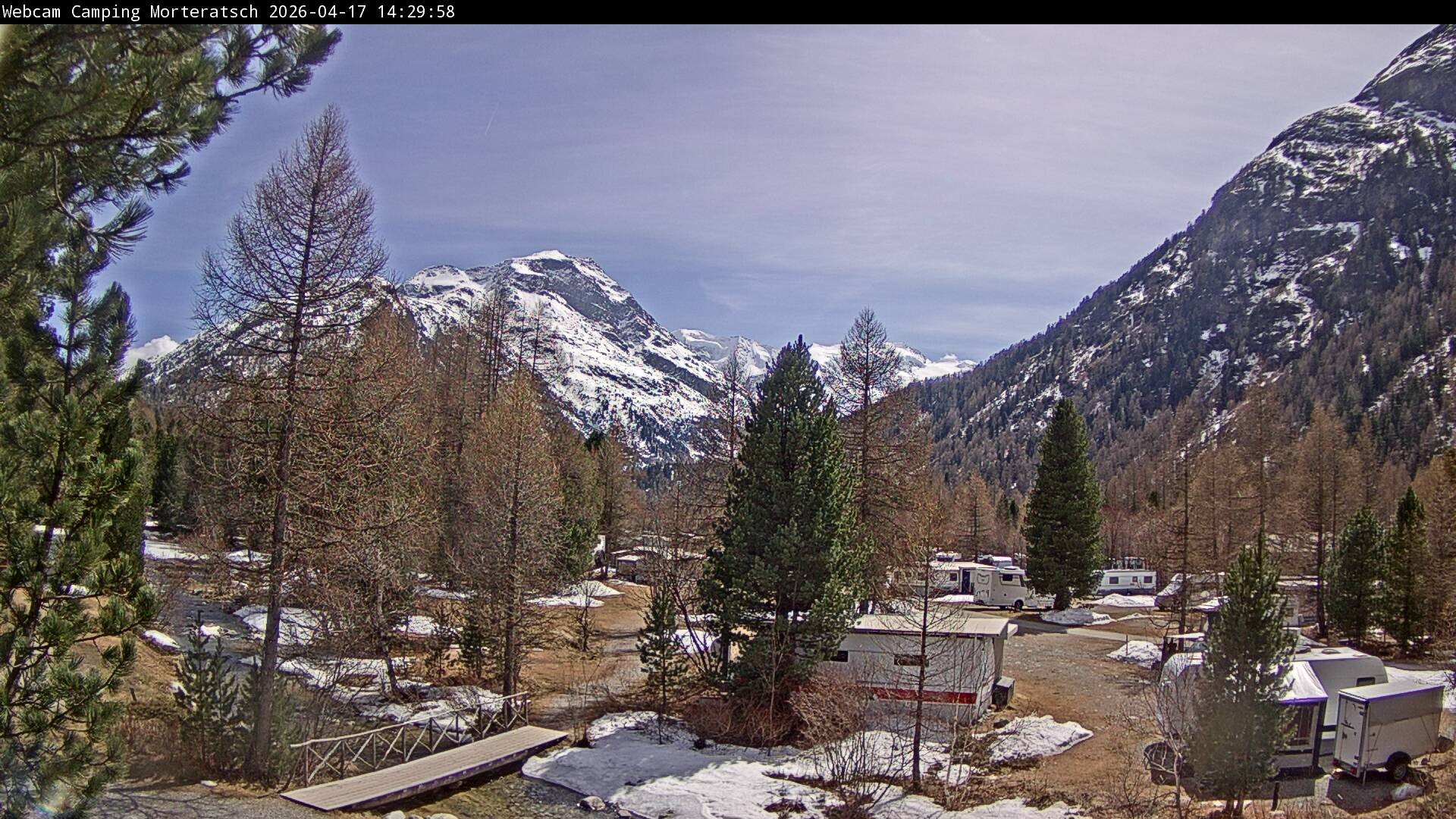 Archived image Webcam Morteratsch camping area, Engadin