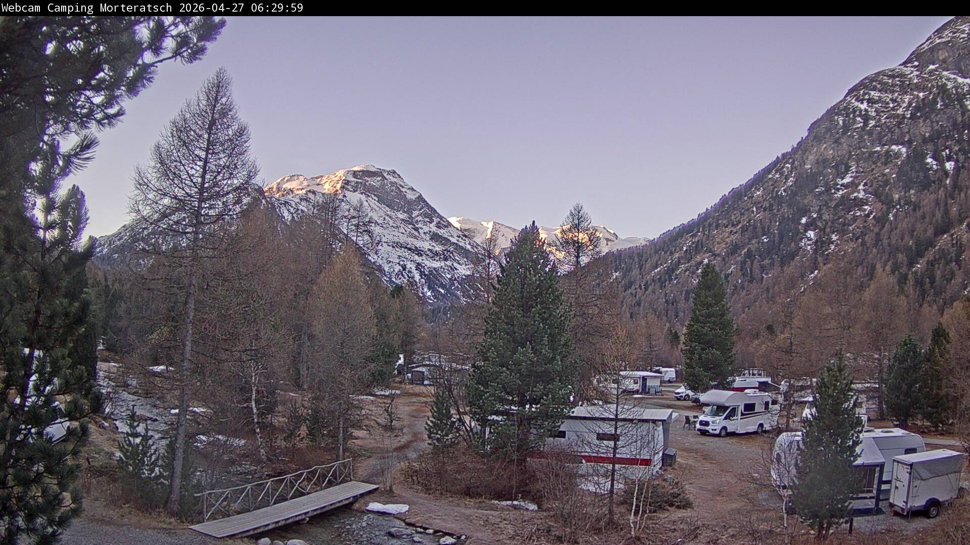 Archived image Webcam Morteratsch camping area, Engadin