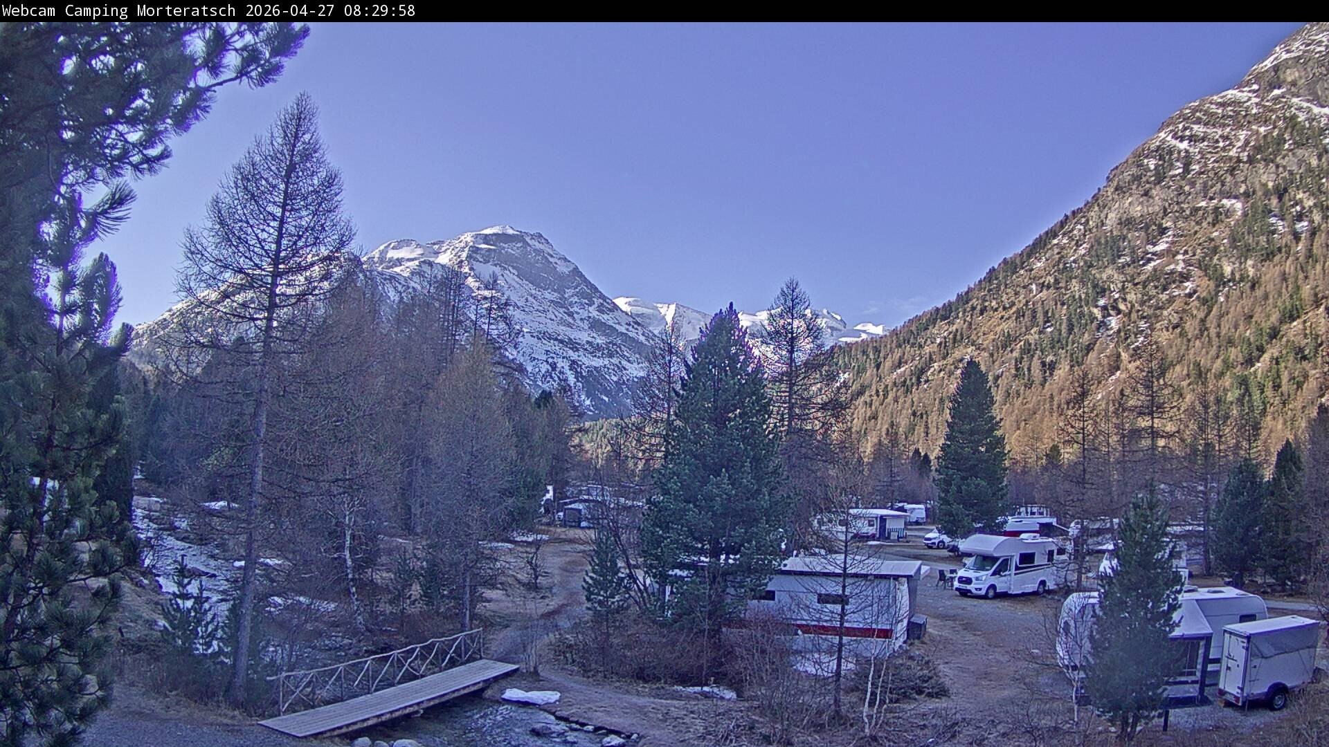 Archived image Webcam Morteratsch camping area, Engadin