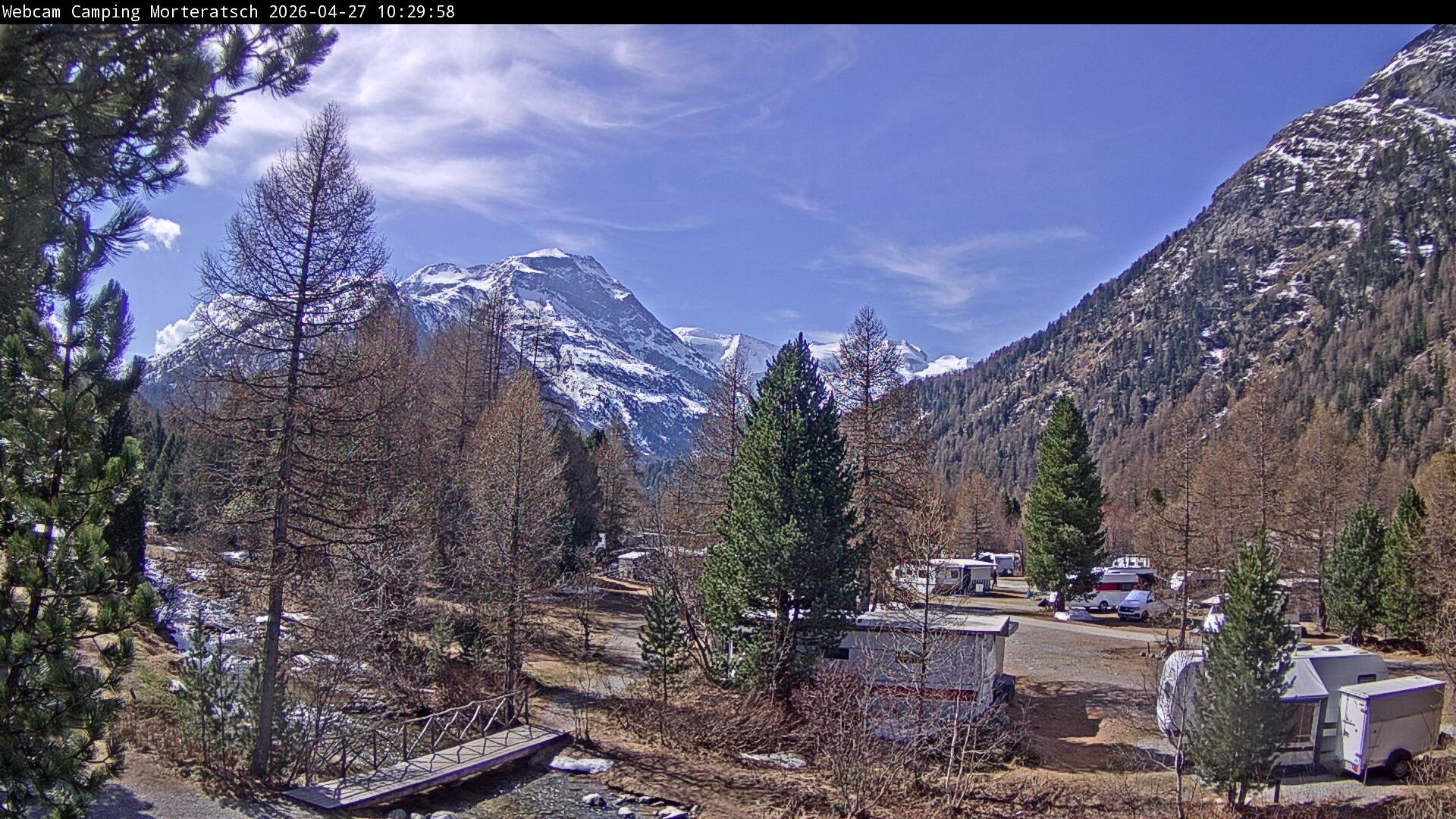 Archived image Webcam Morteratsch camping area, Engadin