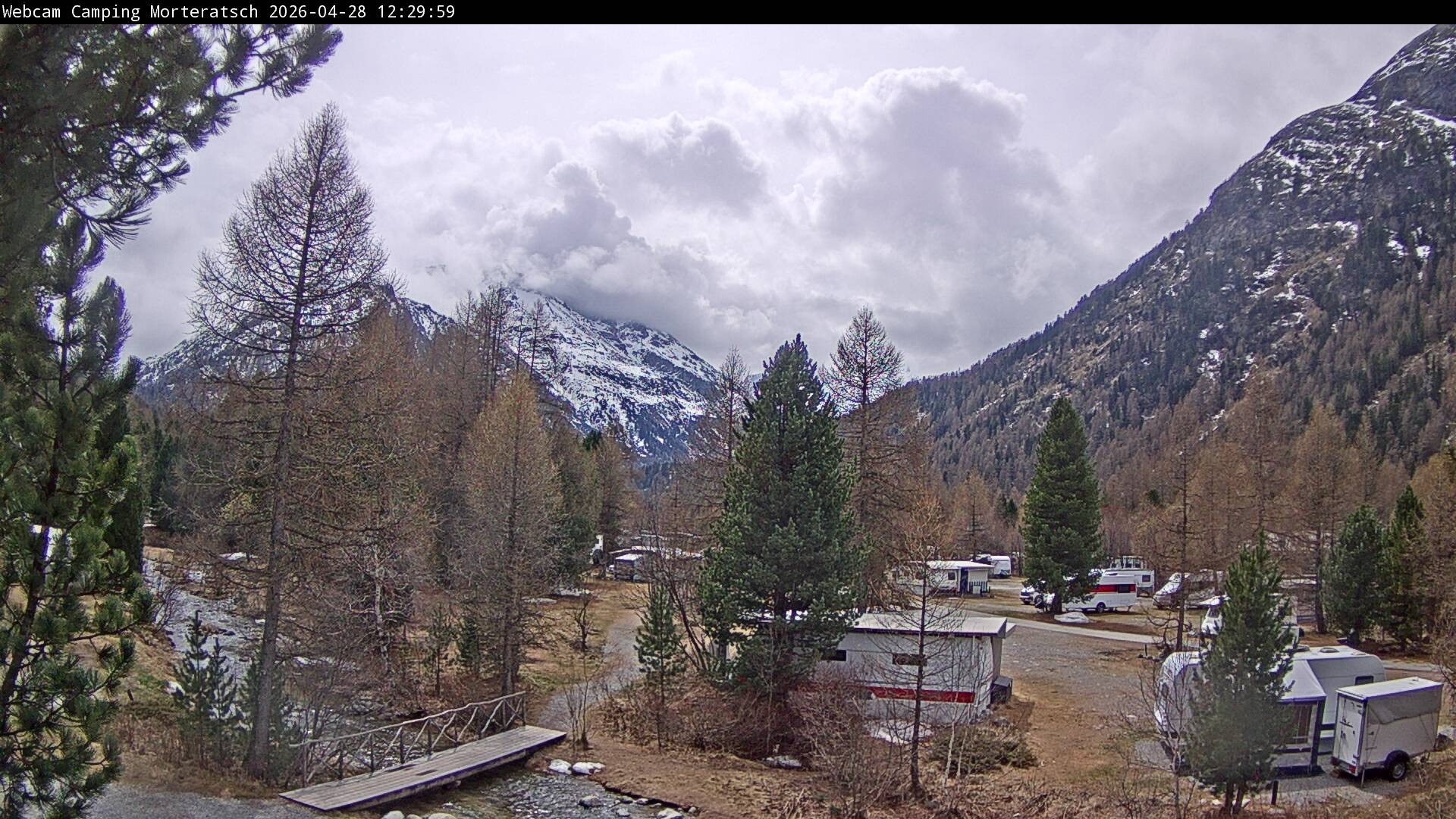 Archived image Webcam Morteratsch camping area, Engadin