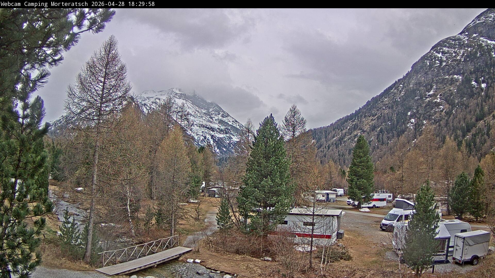 Archived image Webcam Morteratsch camping area, Engadin