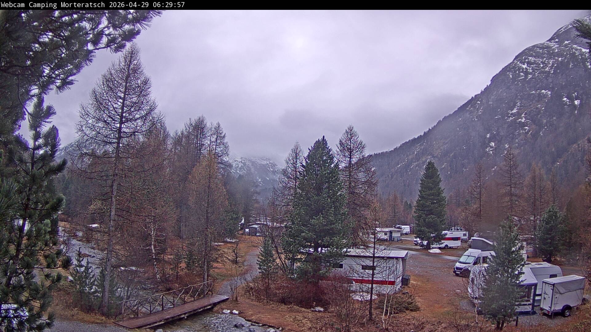 Archiv Foto Webcam Blick Campingplatz Morteratsch