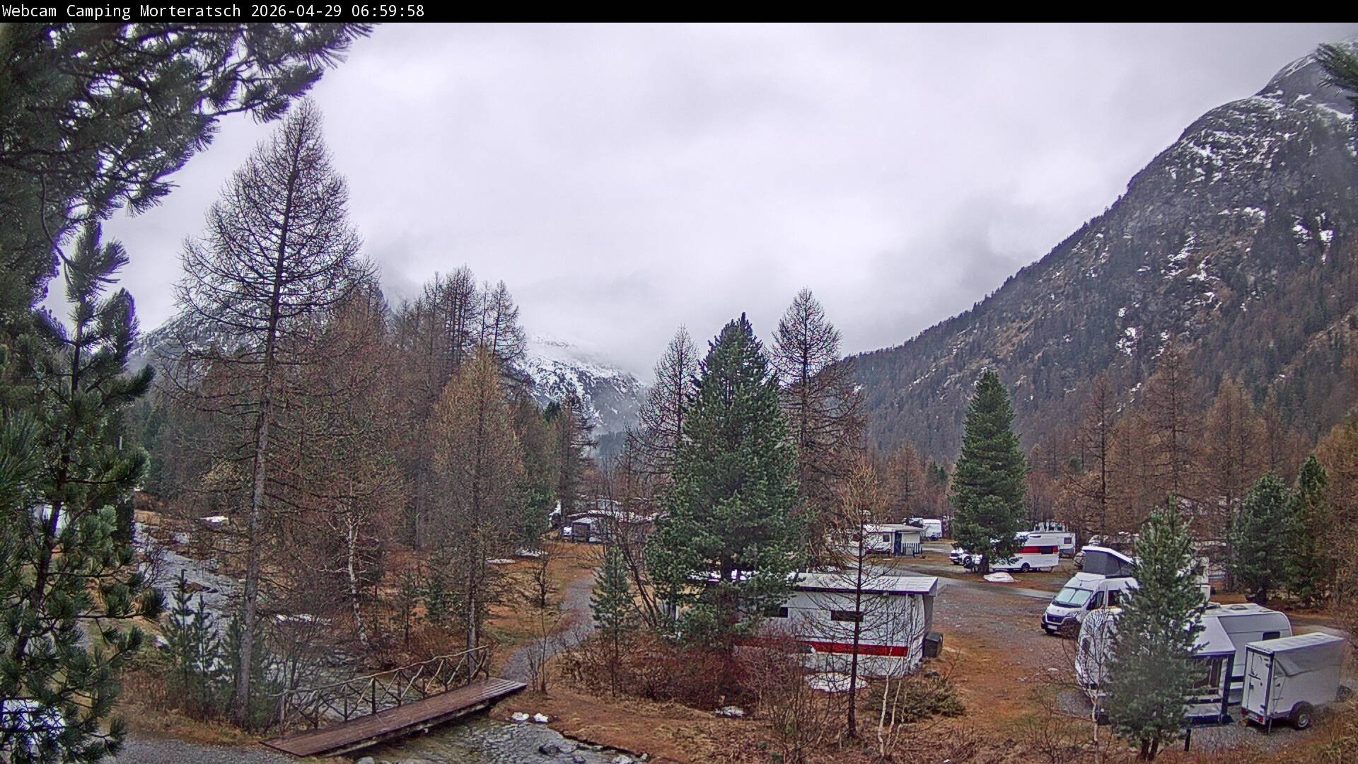 Archiv Foto Webcam Blick Campingplatz Morteratsch