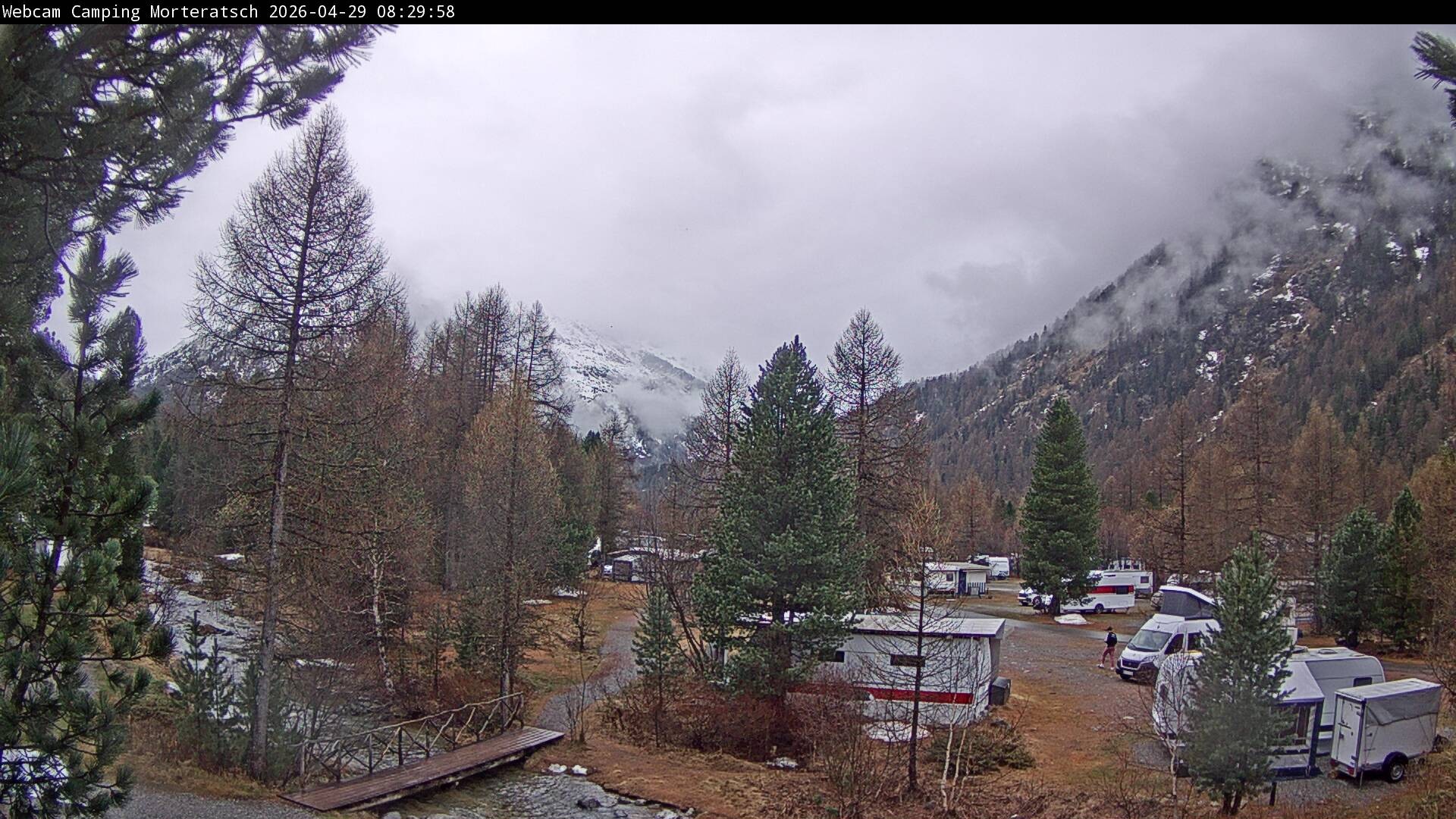 Archiv Foto Webcam Blick Campingplatz Morteratsch