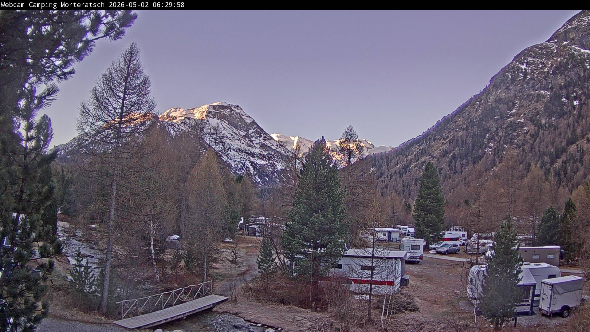Archived image Webcam Morteratsch camping area, Engadin