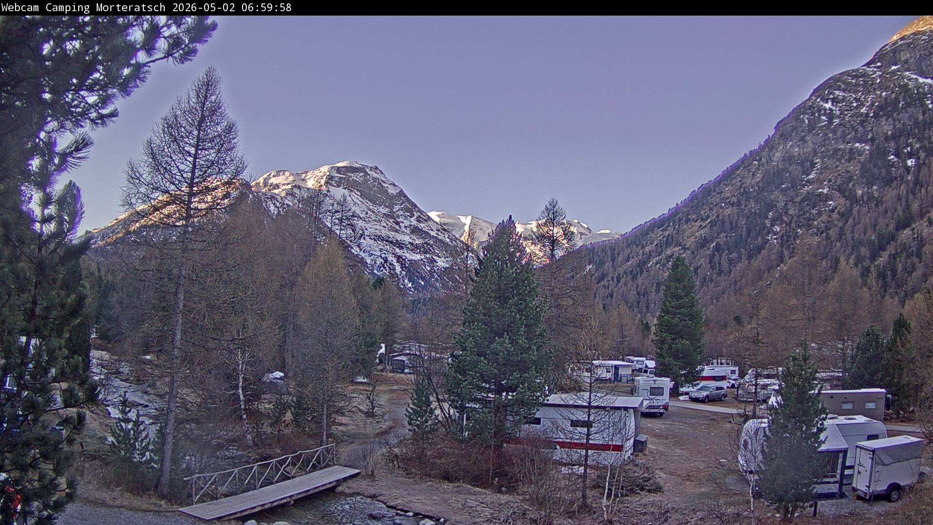 Archived image Webcam Morteratsch camping area, Engadin