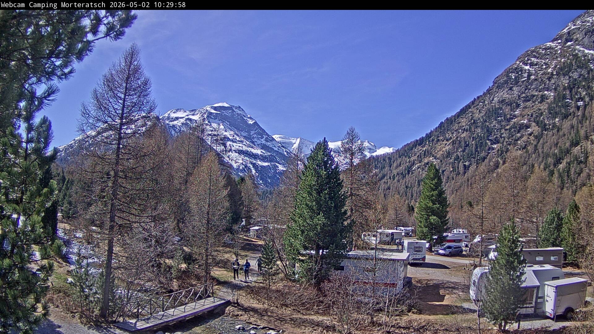 Archiv Foto Webcam Blick Campingplatz Morteratsch