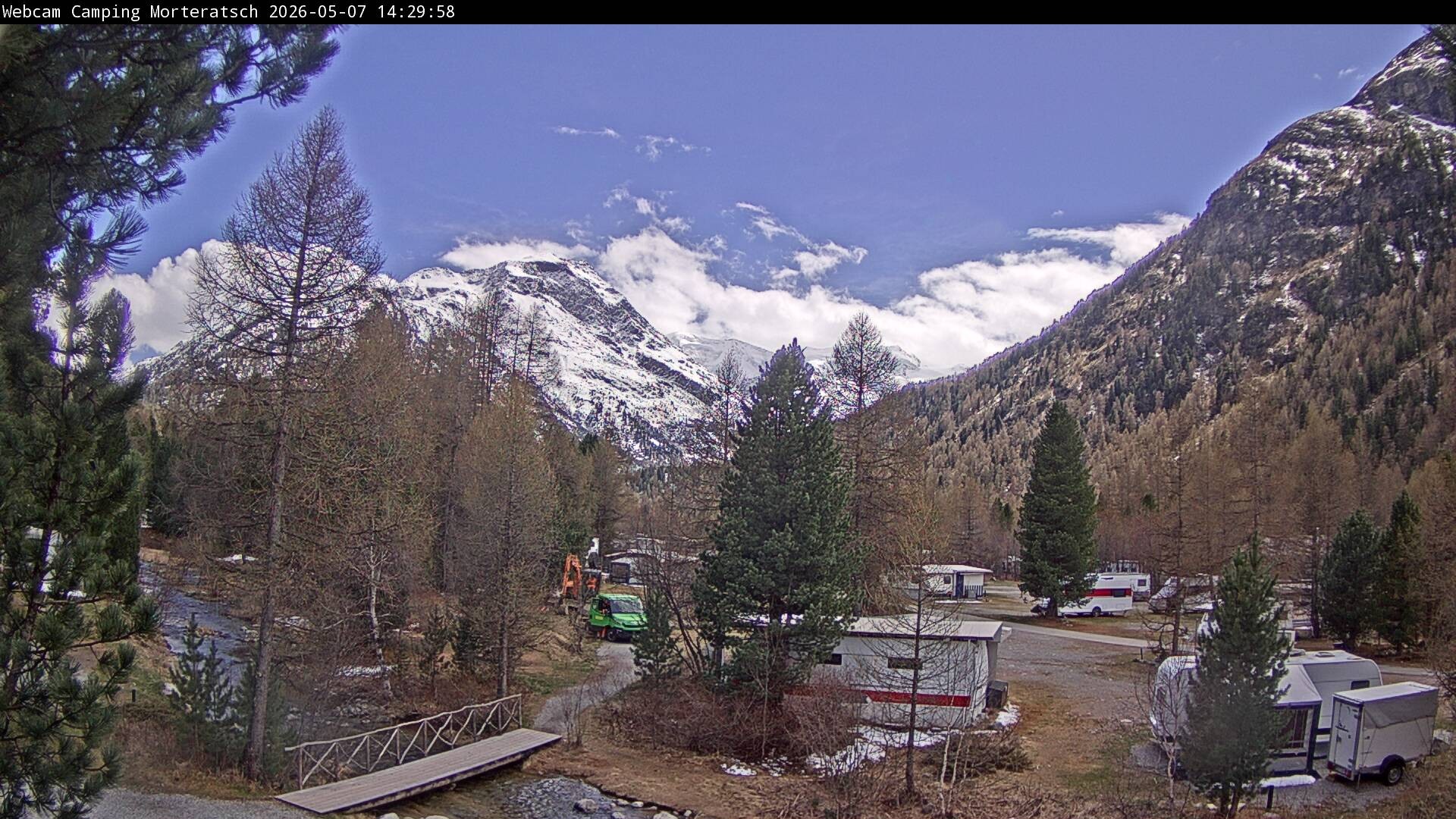 Archived image Webcam Morteratsch camping area, Engadin