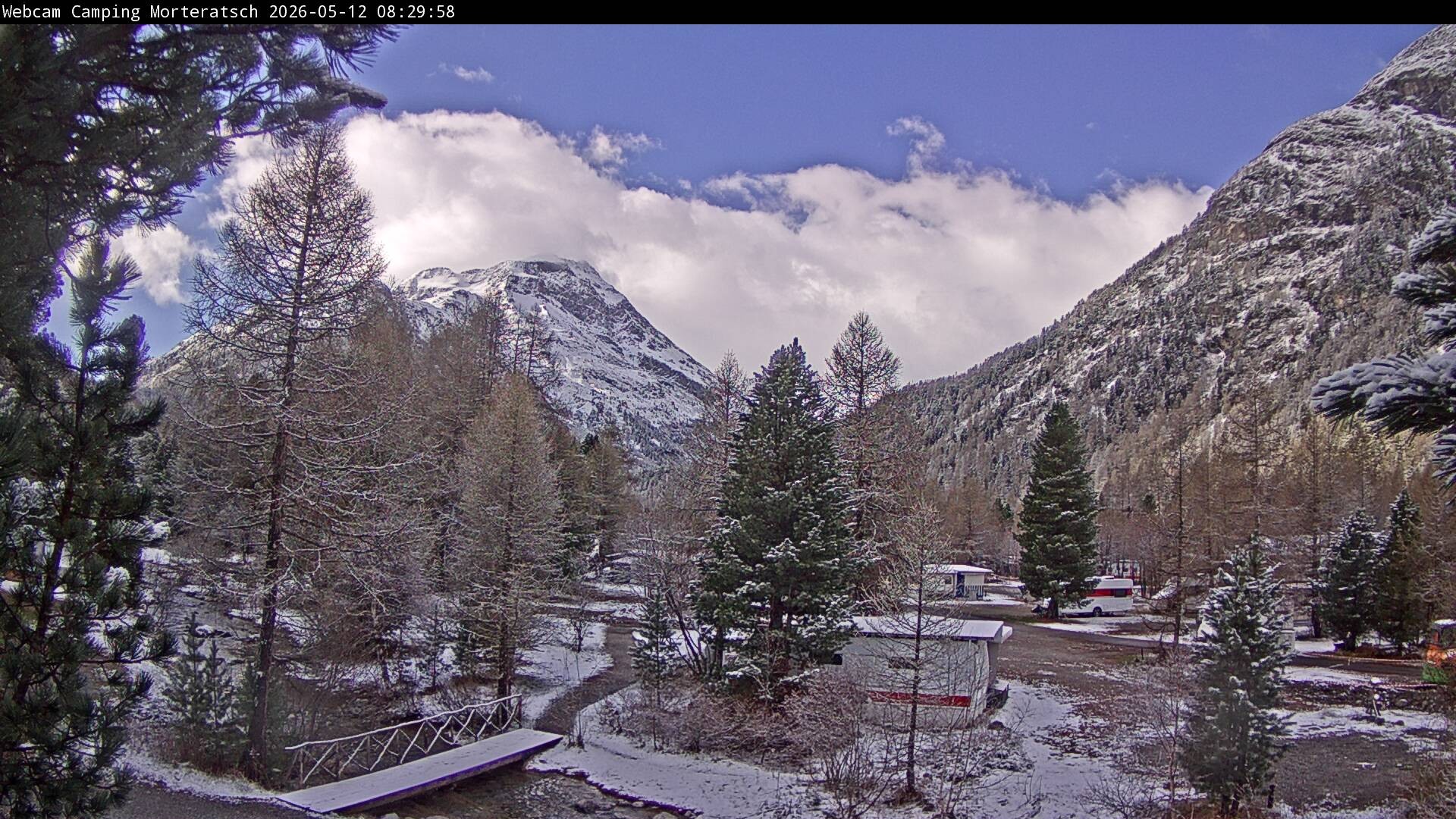 Archiv Foto Webcam Blick Campingplatz Morteratsch