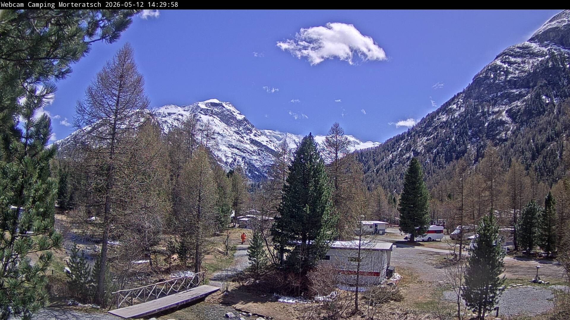 Archiv Foto Webcam Blick Campingplatz Morteratsch
