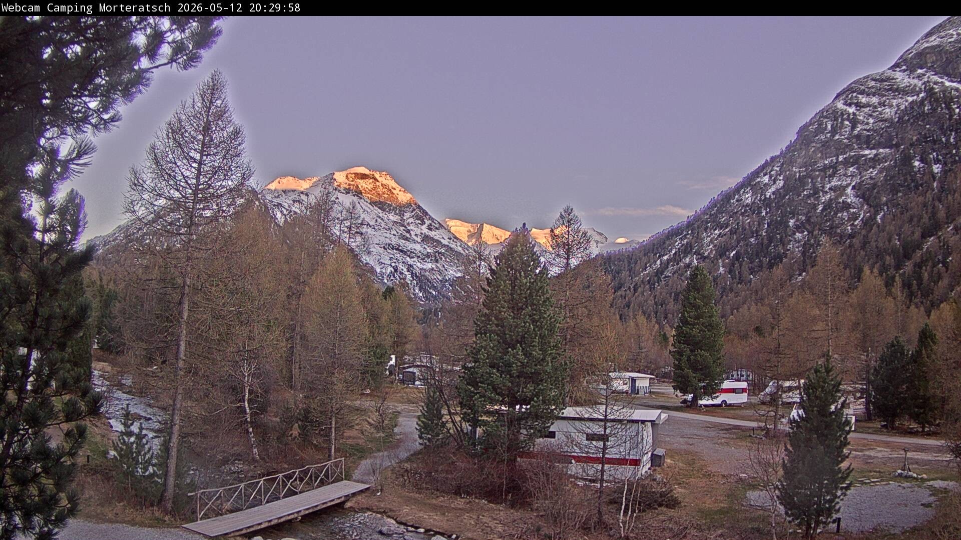 Archiv Foto Webcam Blick Campingplatz Morteratsch