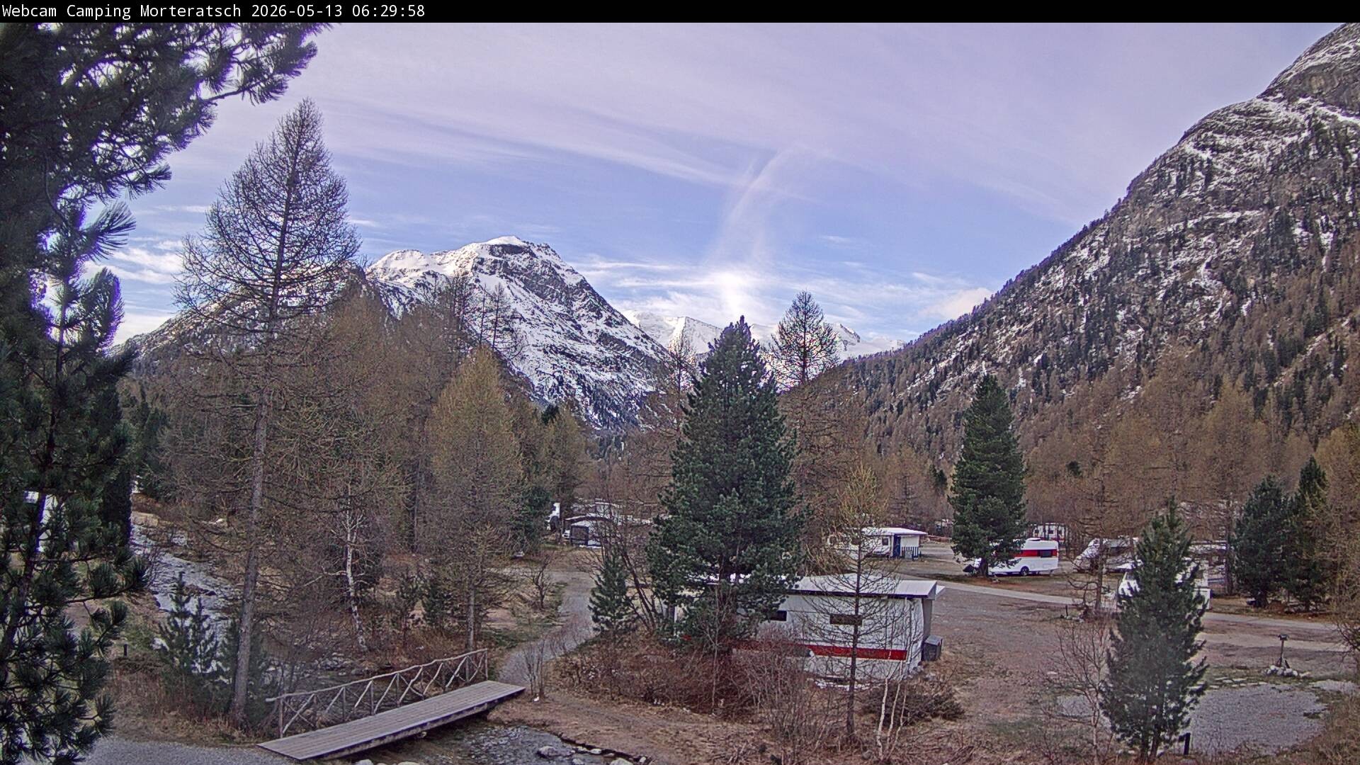 Archiv Foto Webcam Blick Campingplatz Morteratsch