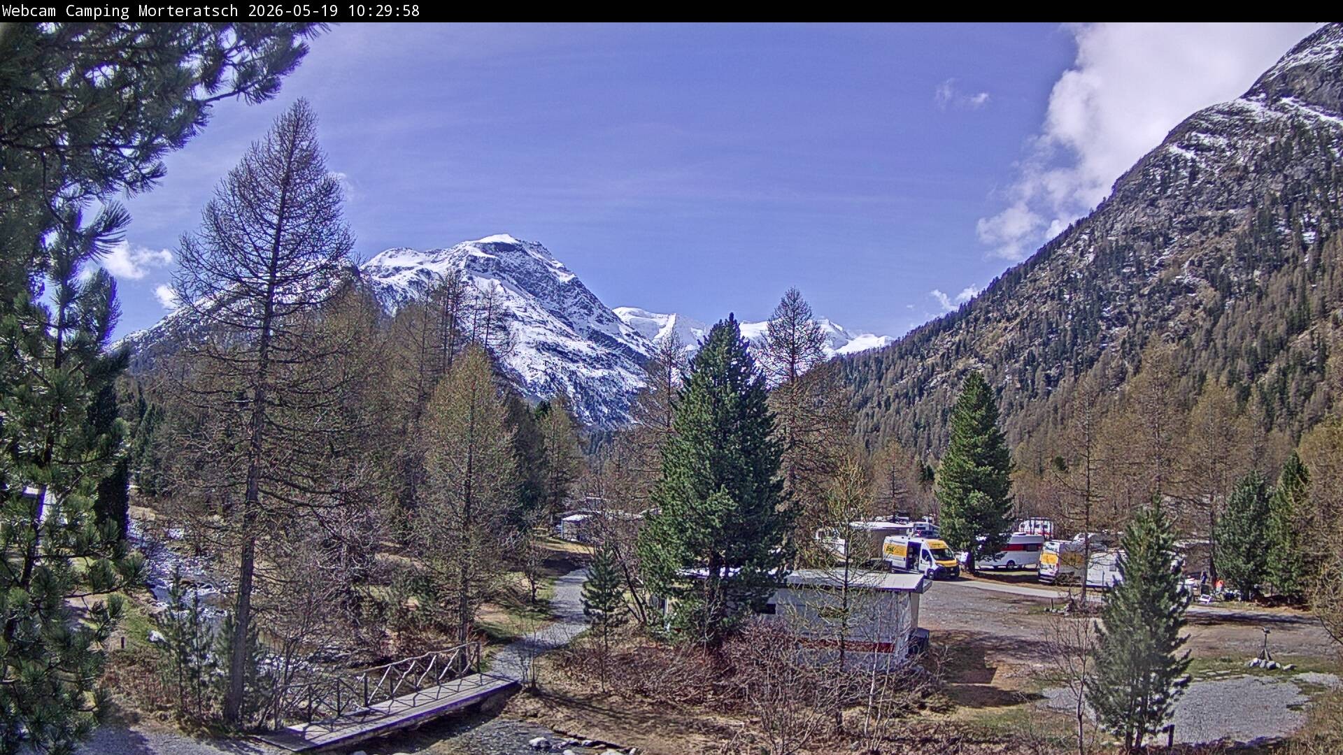 Archived image Webcam Morteratsch camping area, Engadin