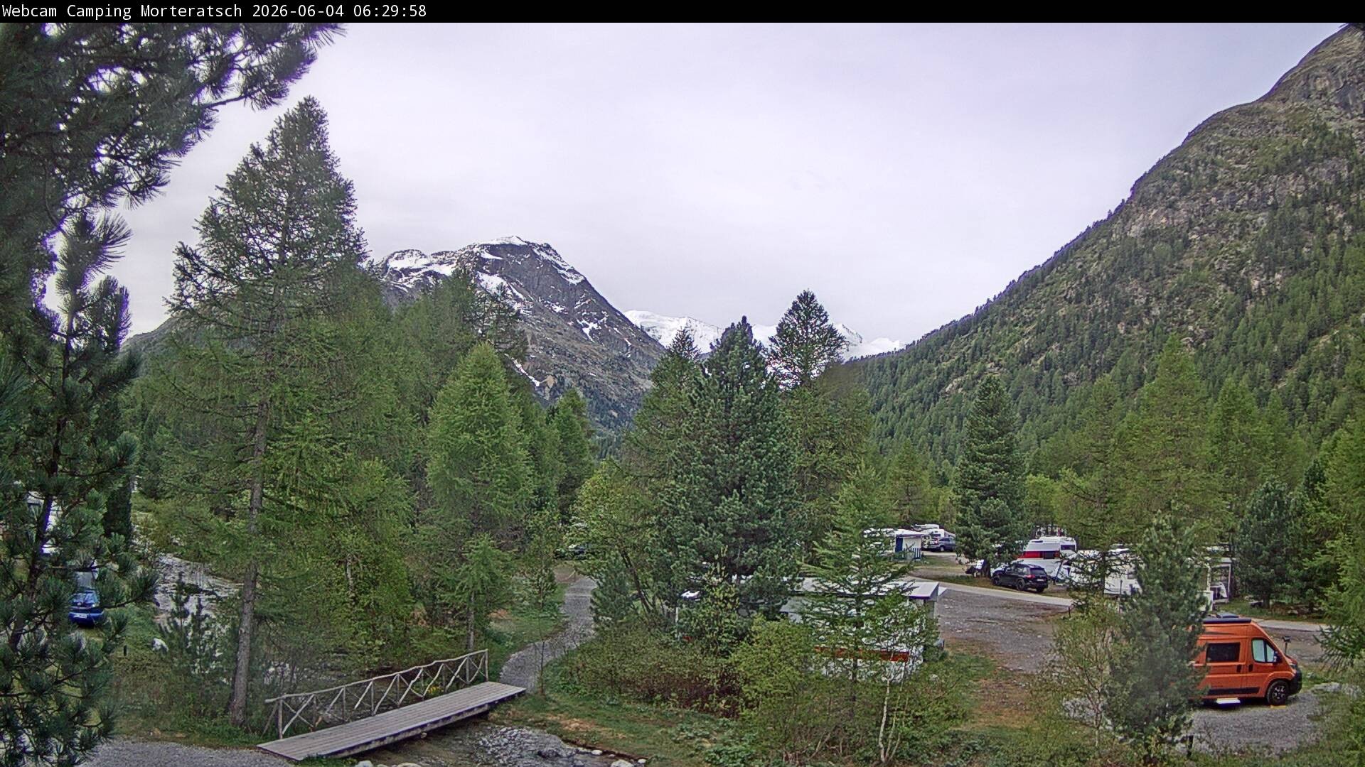 Archived image Webcam Morteratsch camping area, Engadin