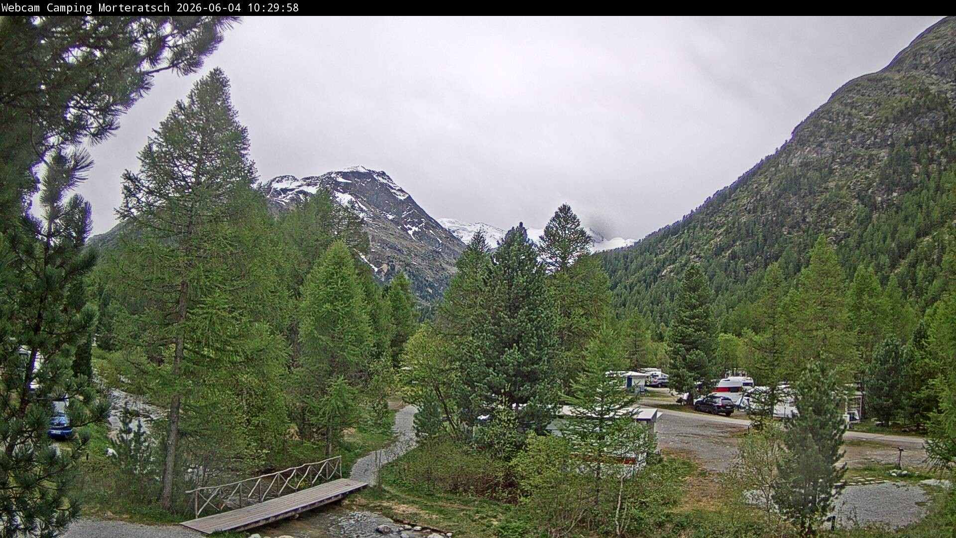Archived image Webcam Morteratsch camping area, Engadin