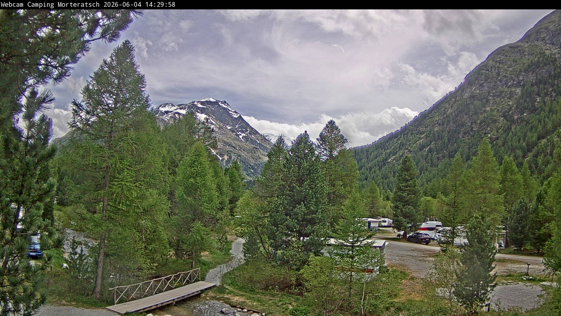Archived image Webcam Morteratsch camping area, Engadin