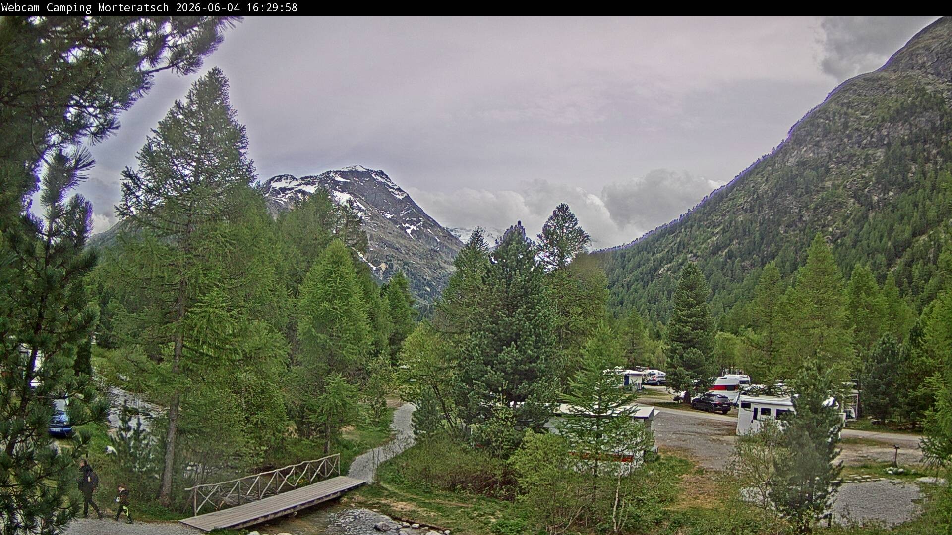 Archived image Webcam Morteratsch camping area, Engadin