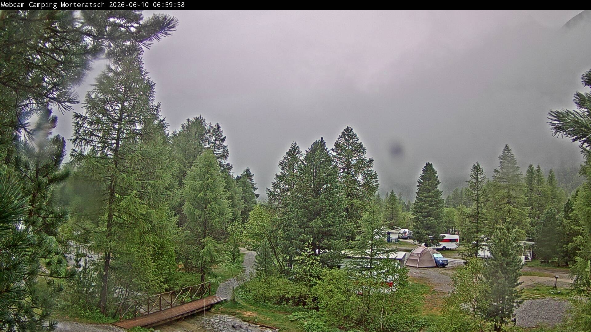 Archived image Webcam Morteratsch camping area, Engadin