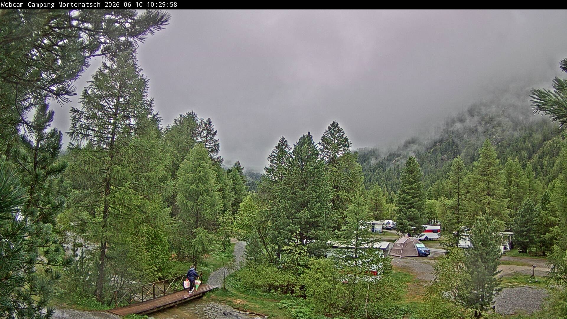 Archived image Webcam Morteratsch camping area, Engadin