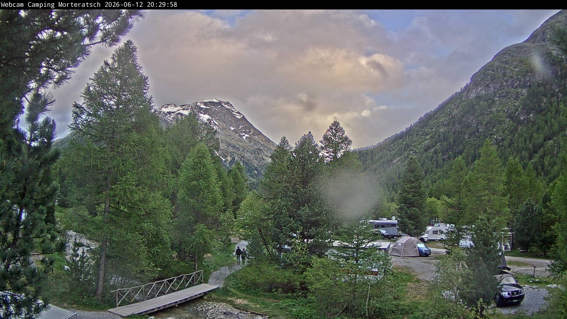 Archiv Foto Webcam Blick Campingplatz Morteratsch