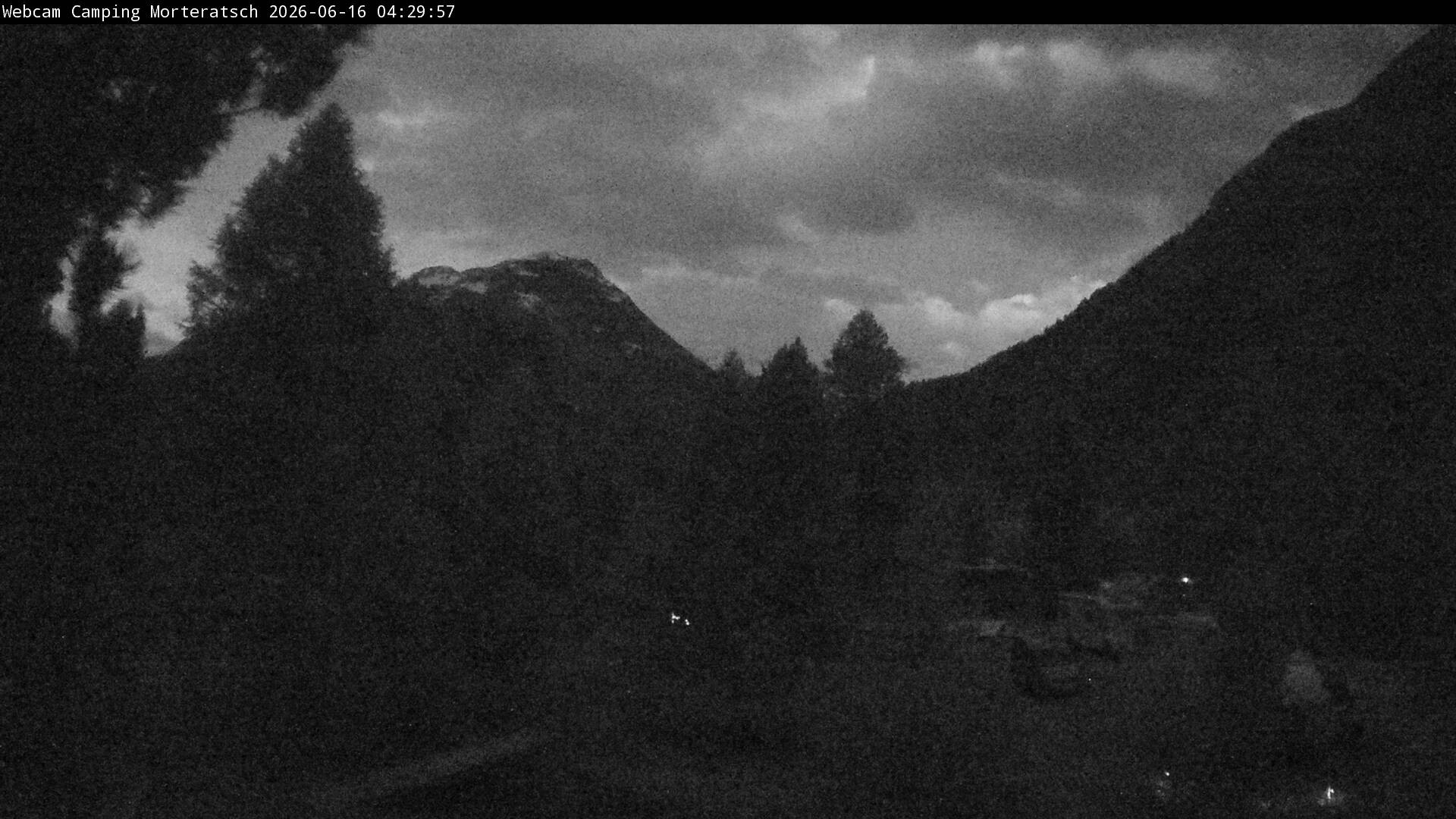 Archiv Foto Webcam Blick Campingplatz Morteratsch