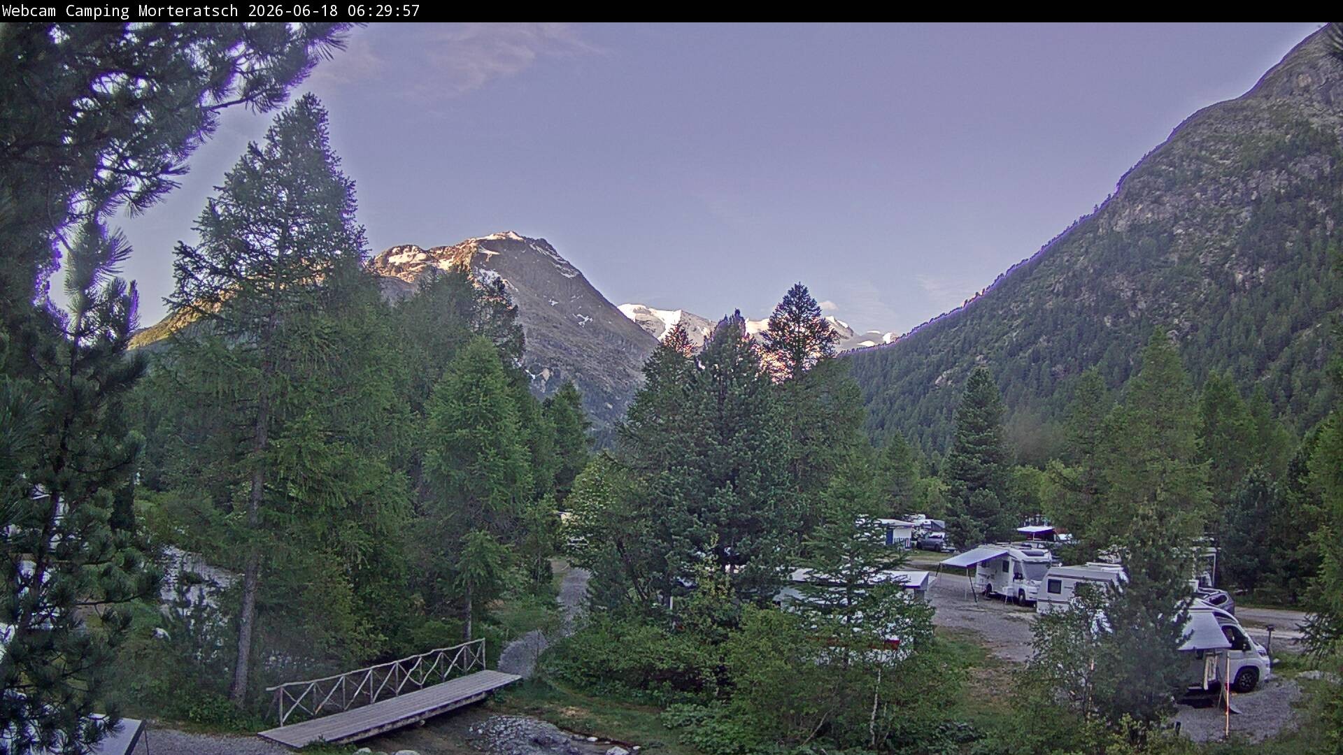 Archived image Webcam Morteratsch camping area, Engadin