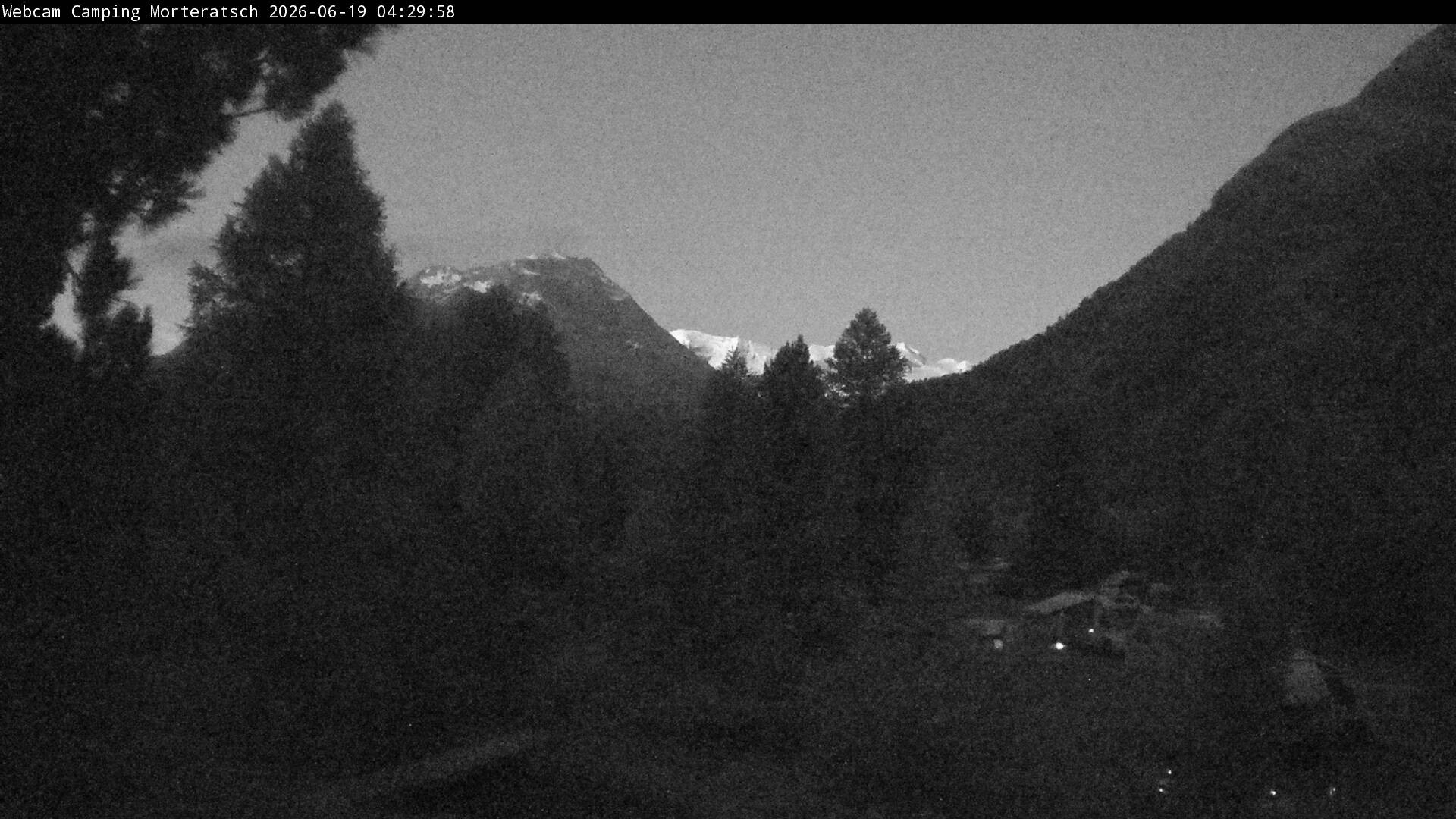 Archiv Foto Webcam Blick Campingplatz Morteratsch