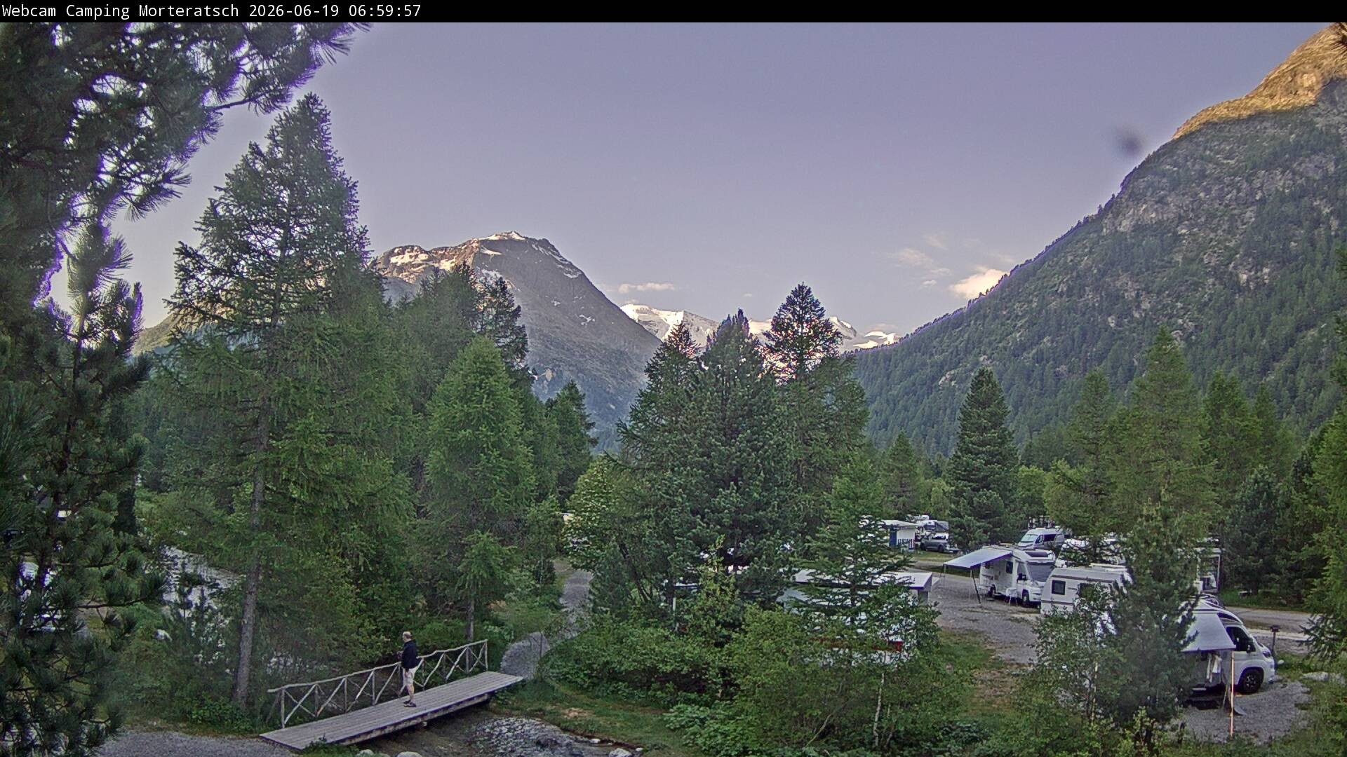 Archived image Webcam Morteratsch camping area, Engadin